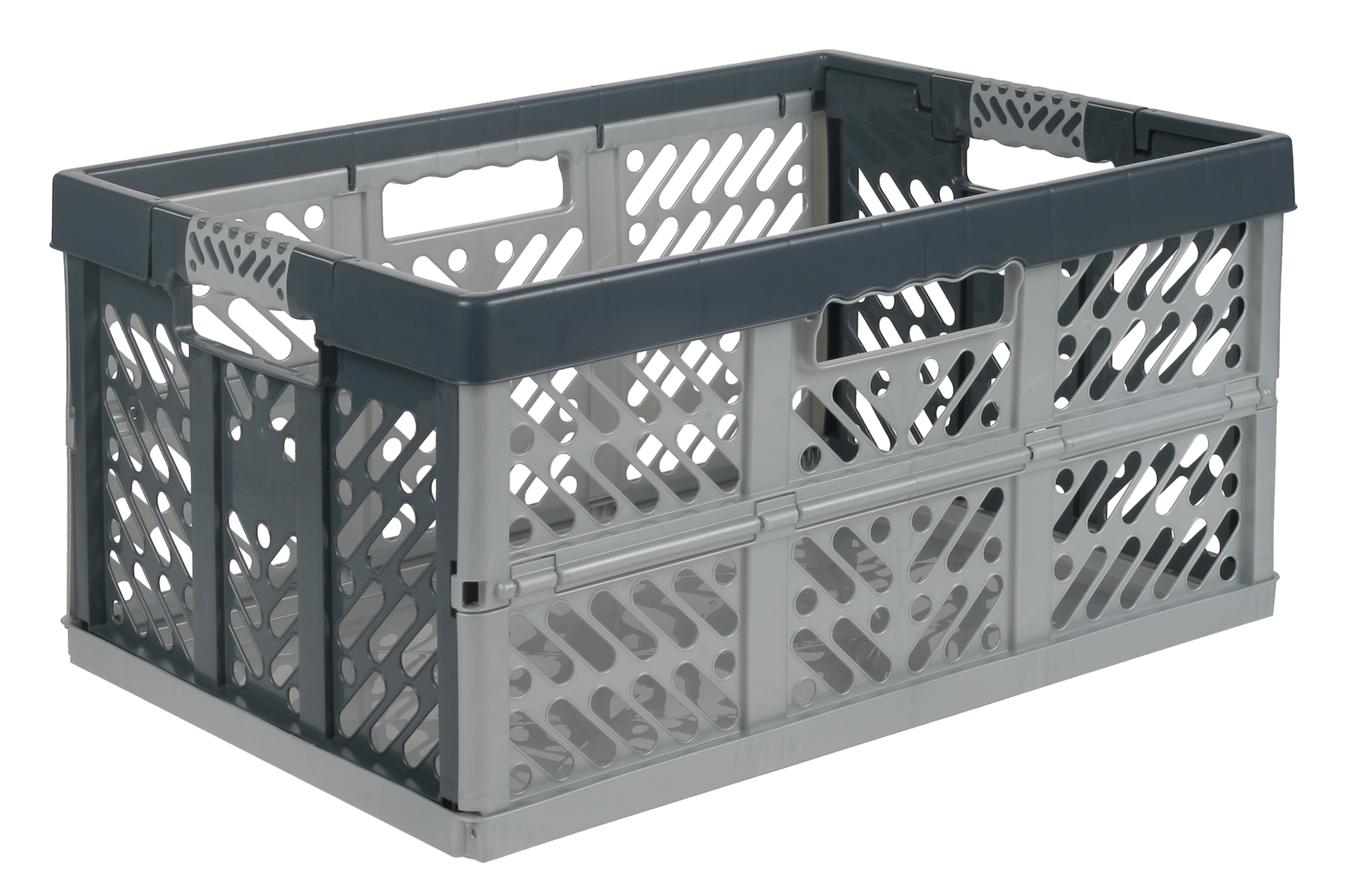 Kosz składany Klapbox 45 l 54 x 28 x 37 cm szary Spaceo