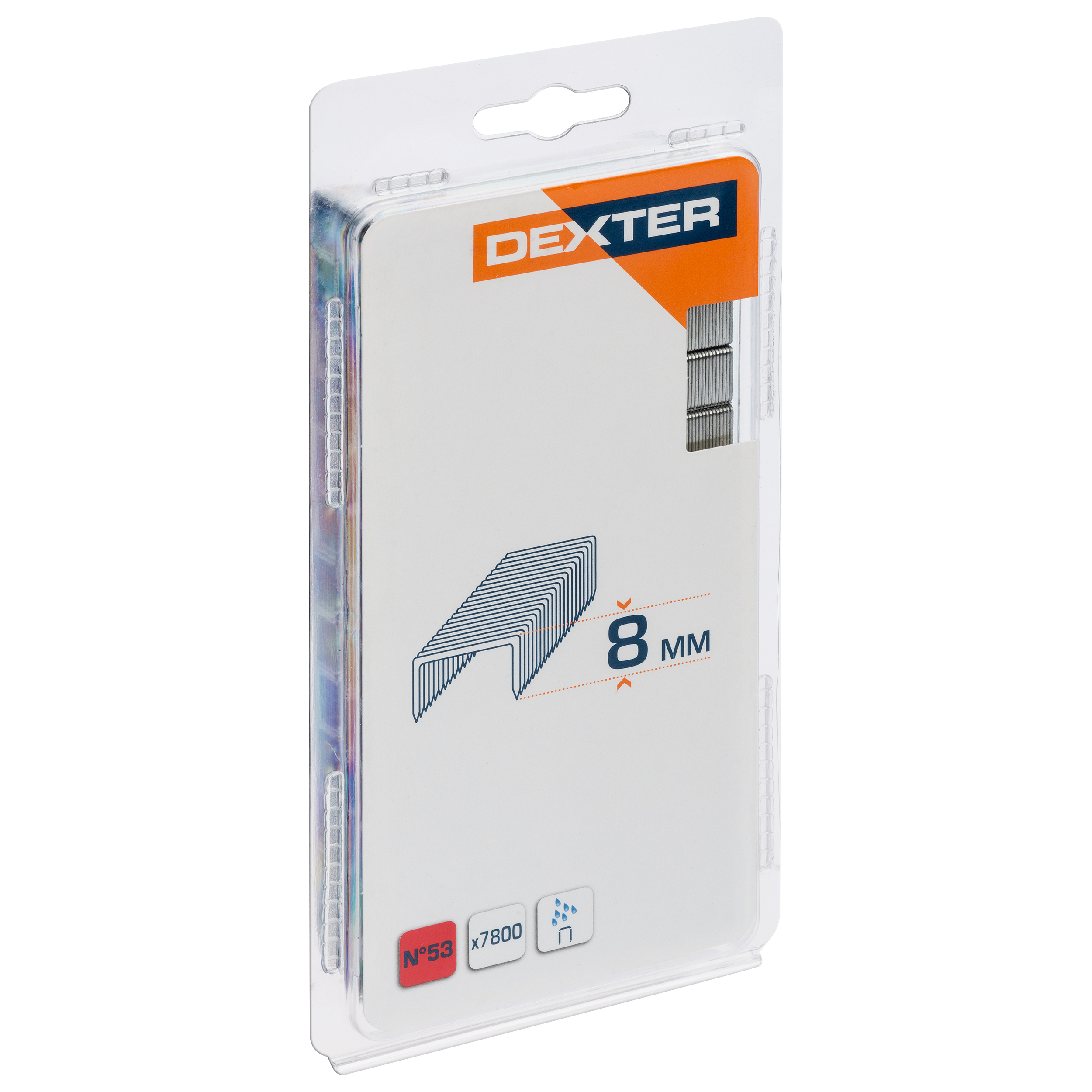 Pack de 7800 grapas DEXTER Nº 53, 8mm - 6