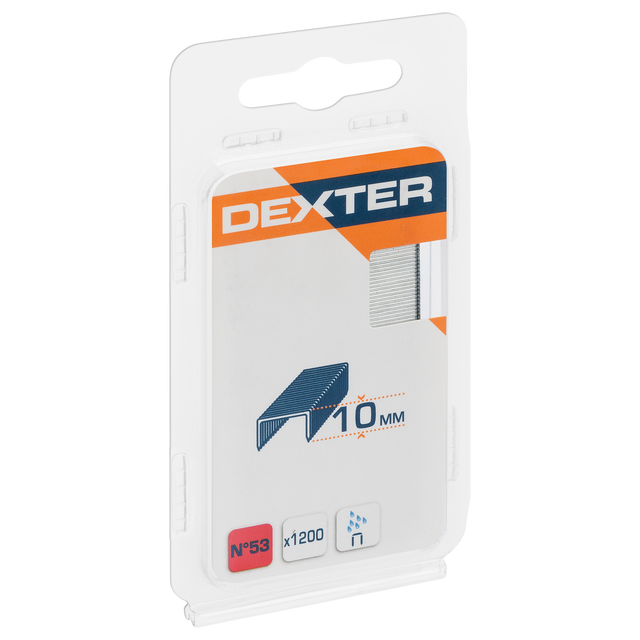 Pack de 1200 grapas DEXTER Nº 53, 10mm