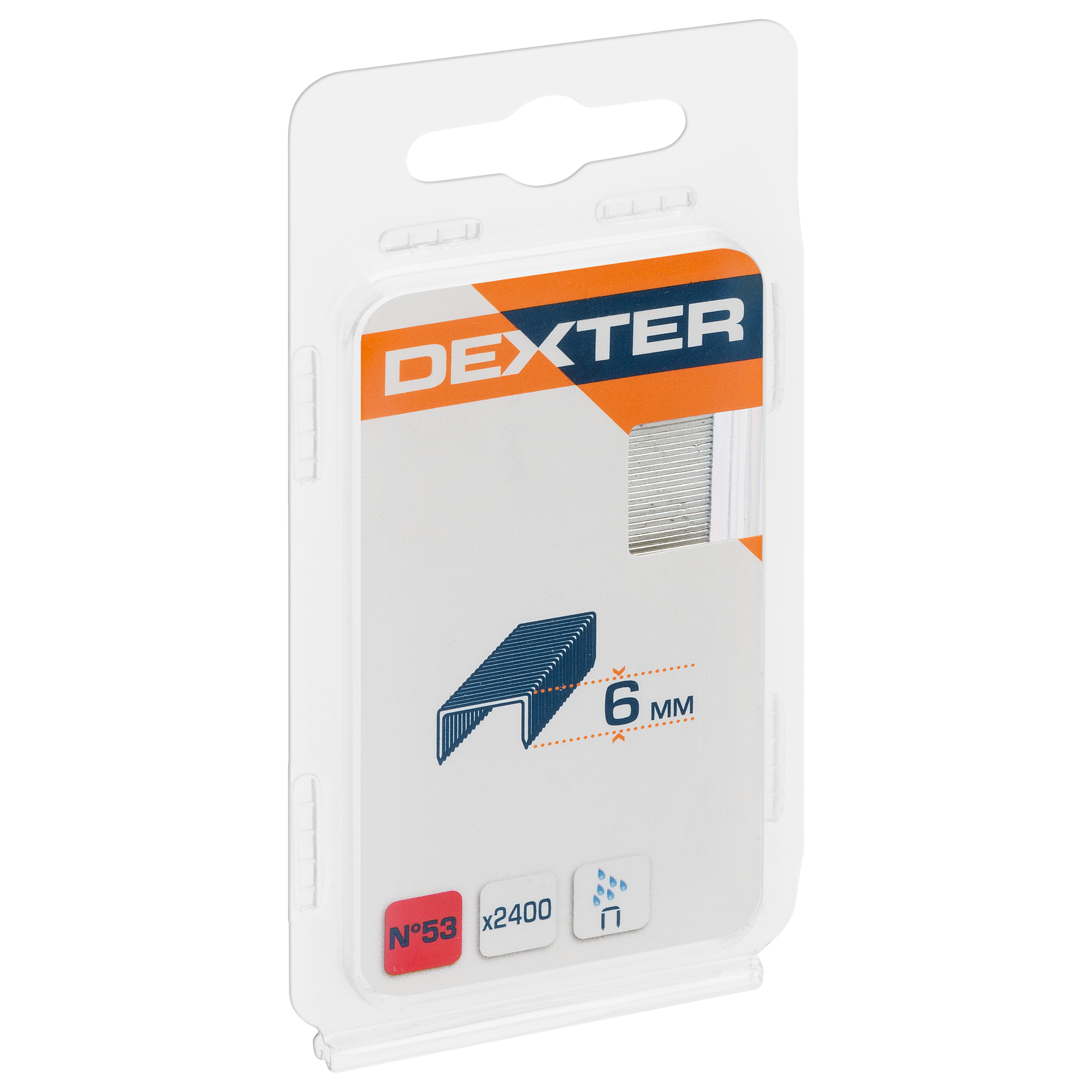 Pack de 2400 grapas DEXTER Nº 53, 6mm - 7