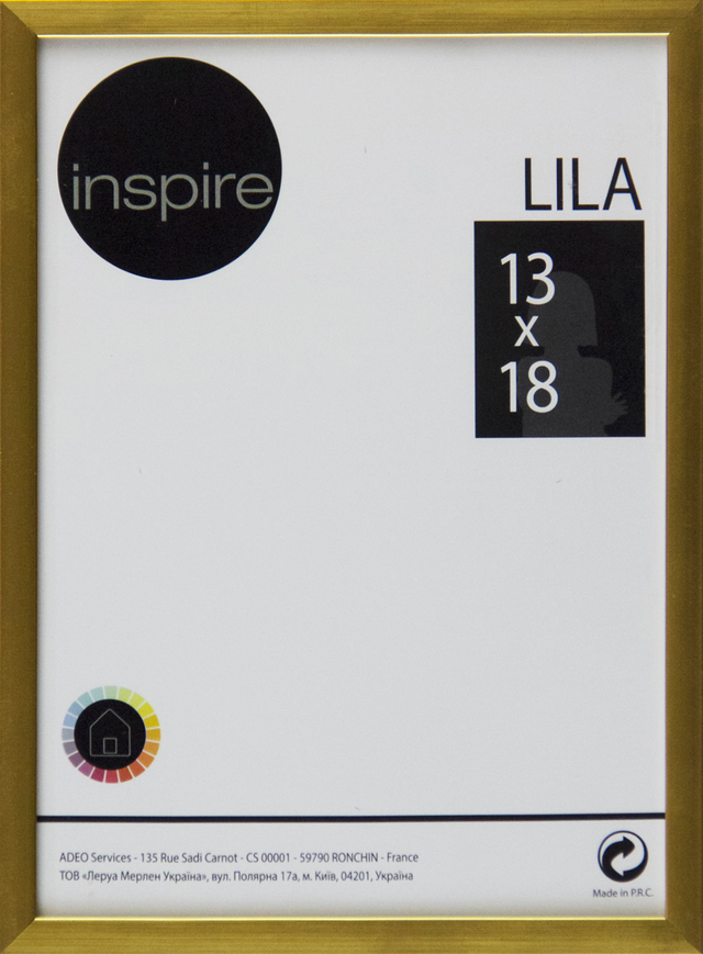 Ramka na zdjęcia Lila 13 x 18 cm złota Inspire