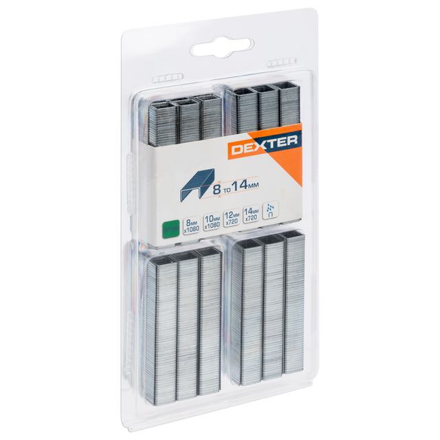 Zszywki Typ 140 mix 3600 szt. 8 - 14 mm Dexter