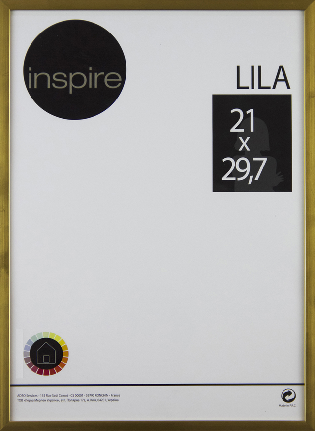 Ramka na zdjęcia Lila 21 x 29.7 cm złota Inspire