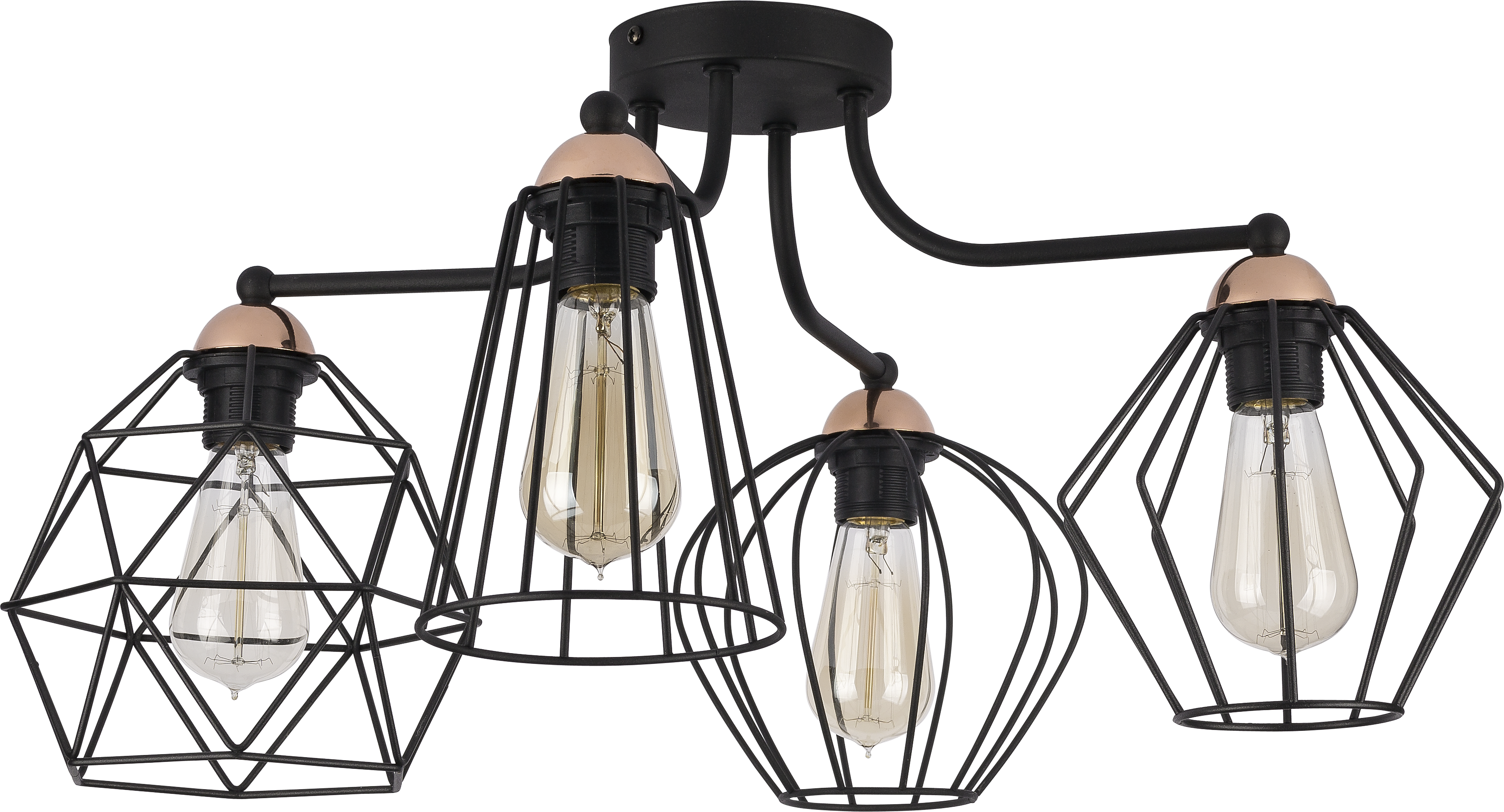 Lampa sufitowa Galaxy czarna 4 x E27 TK Lighting