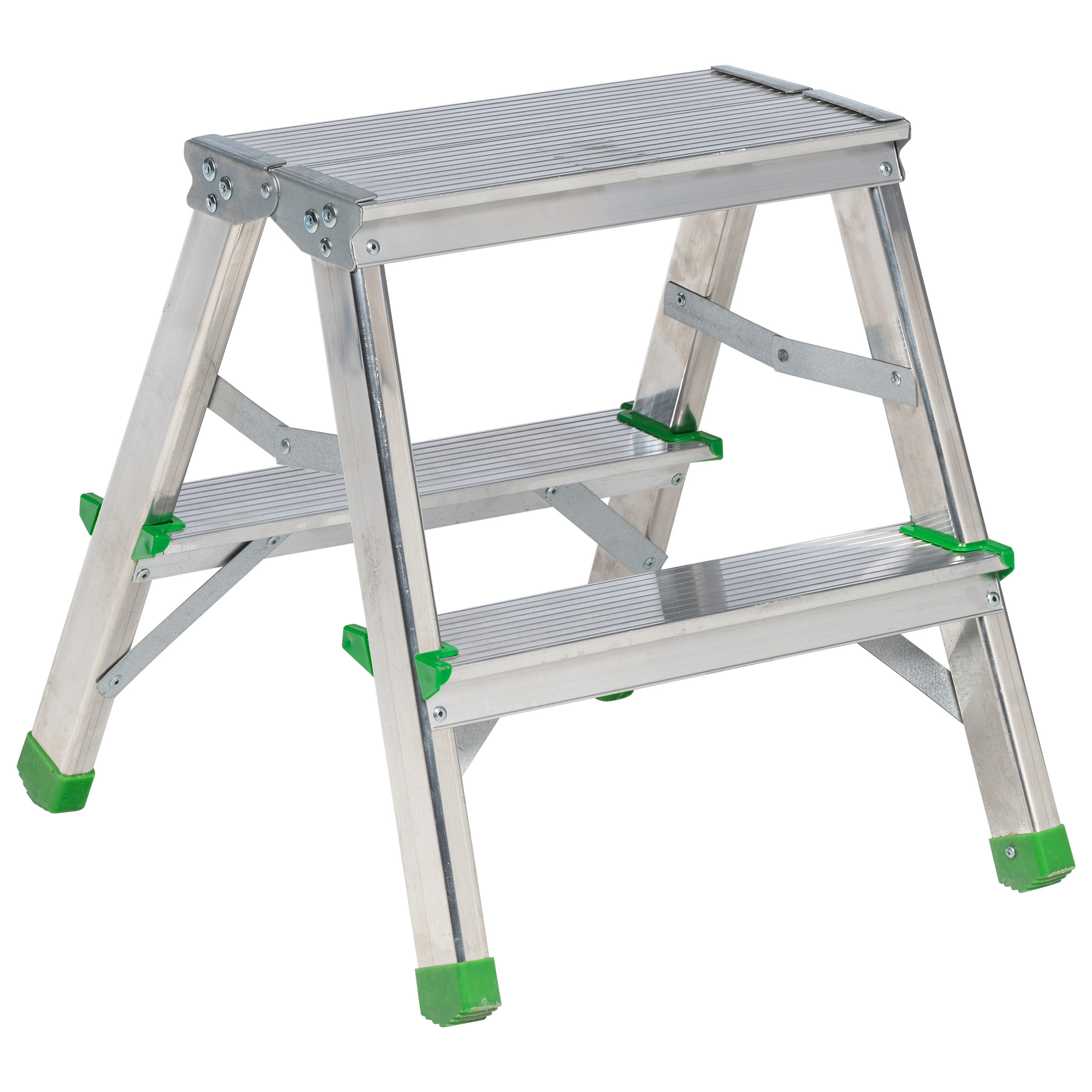 Drabina aluminiowa 1 stopień z podestem 2-stronna AL-DD2X2 Standers