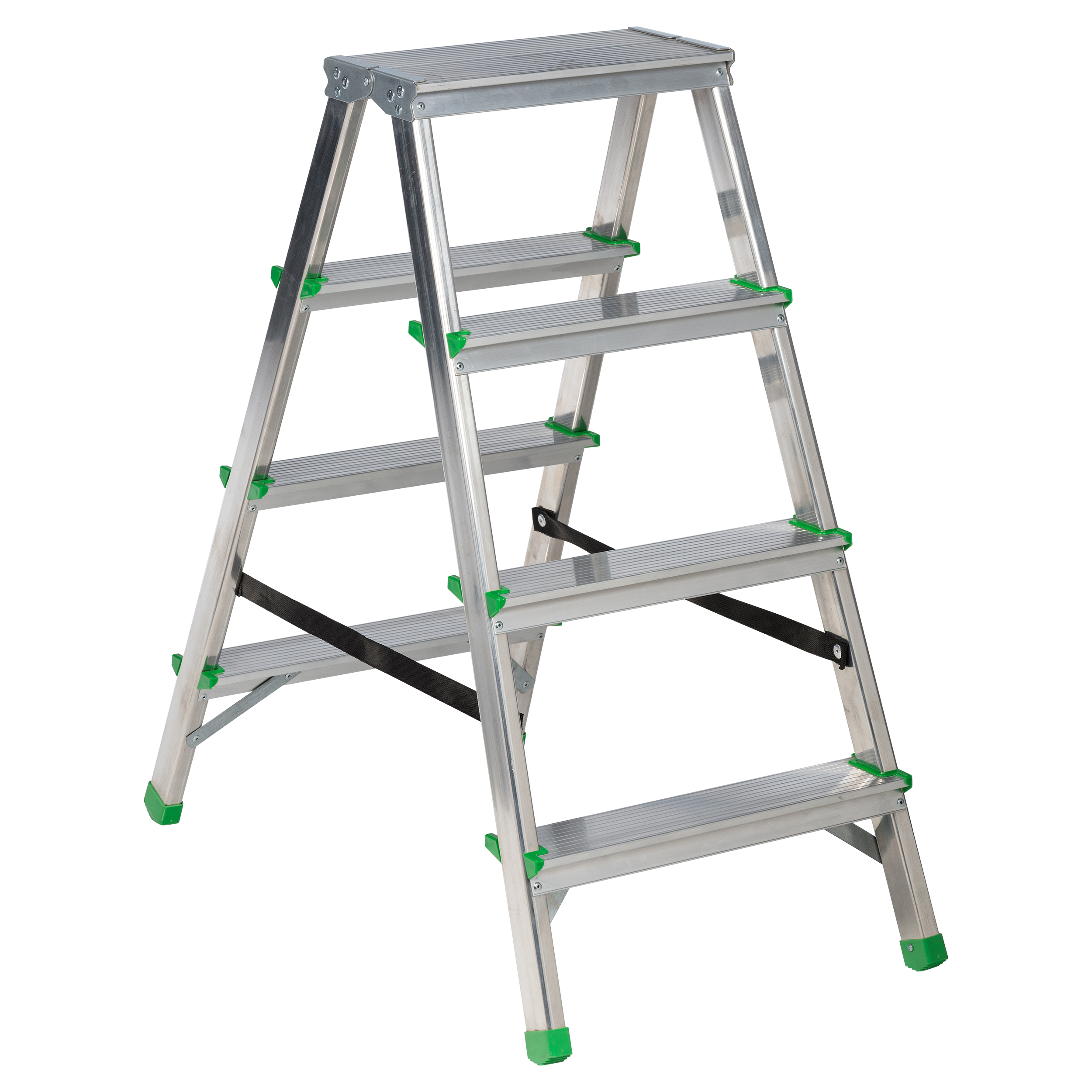 Drabina aluminiowa 3 stopnie z podestem 2-stronna AL-DD2X4 Standers