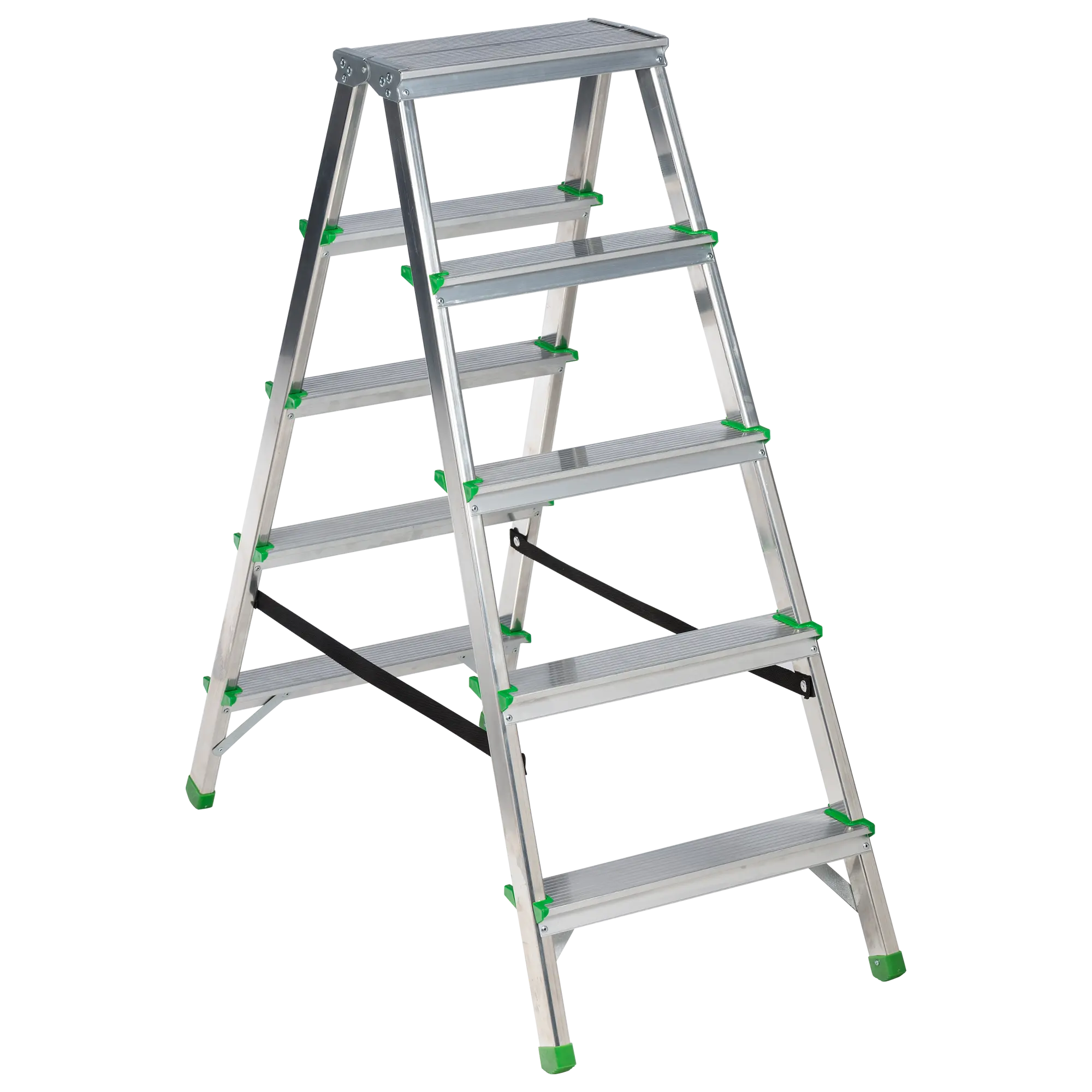 Drabina aluminiowa 4 stopnie z podestem 2-stronna AL-DD2X5 Standers