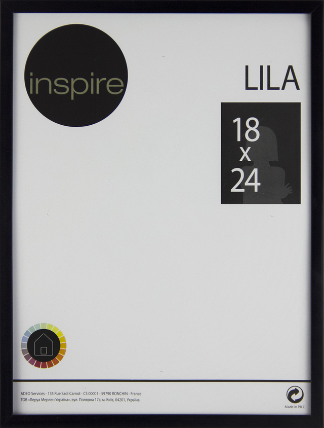 Ramka na zdjęcia Lila 18 x 24 cm czarna Inspire