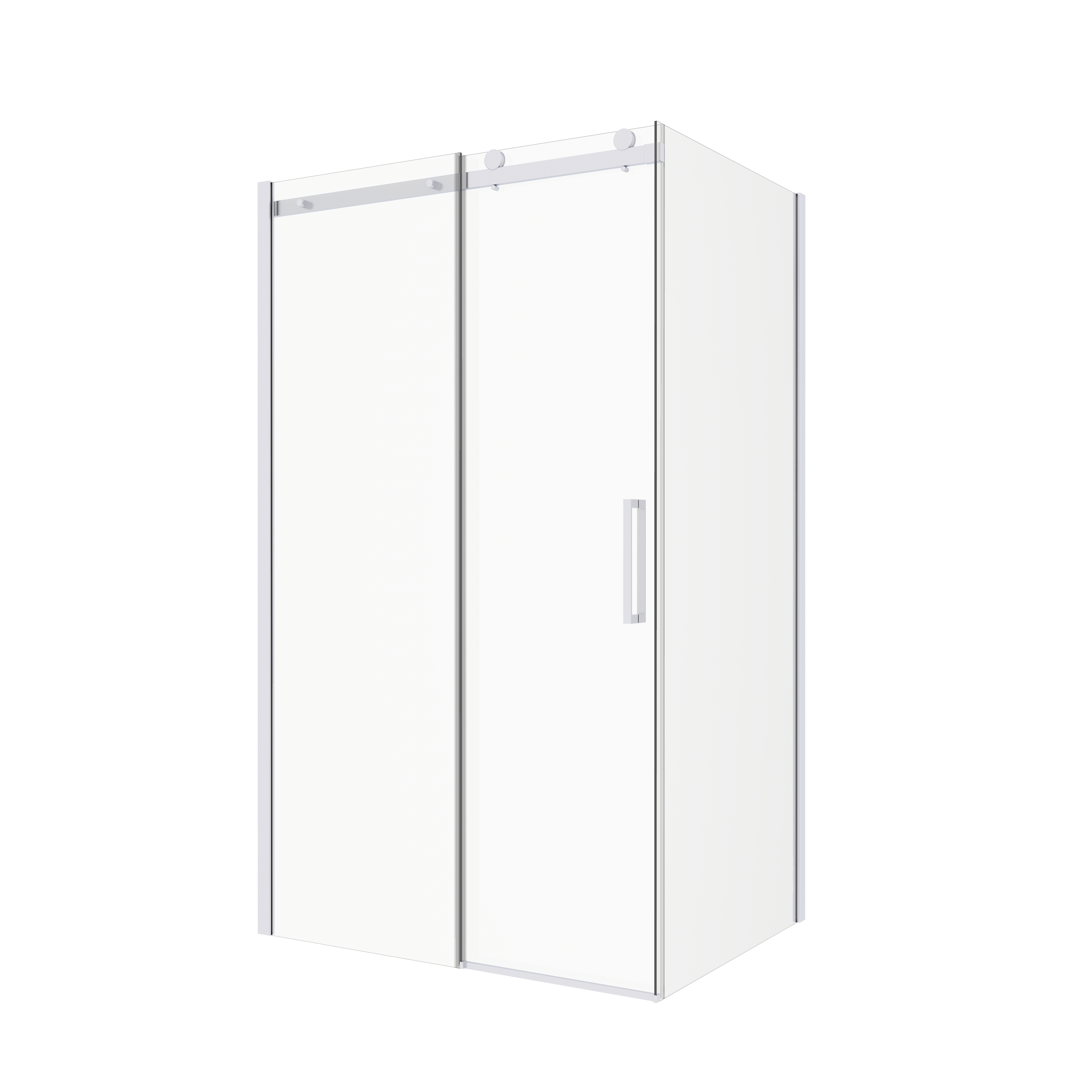 Kabina prysznicowa prostokątna Laurena 120 x 80 x 200 cm chrom szkło transparentne Wellneo