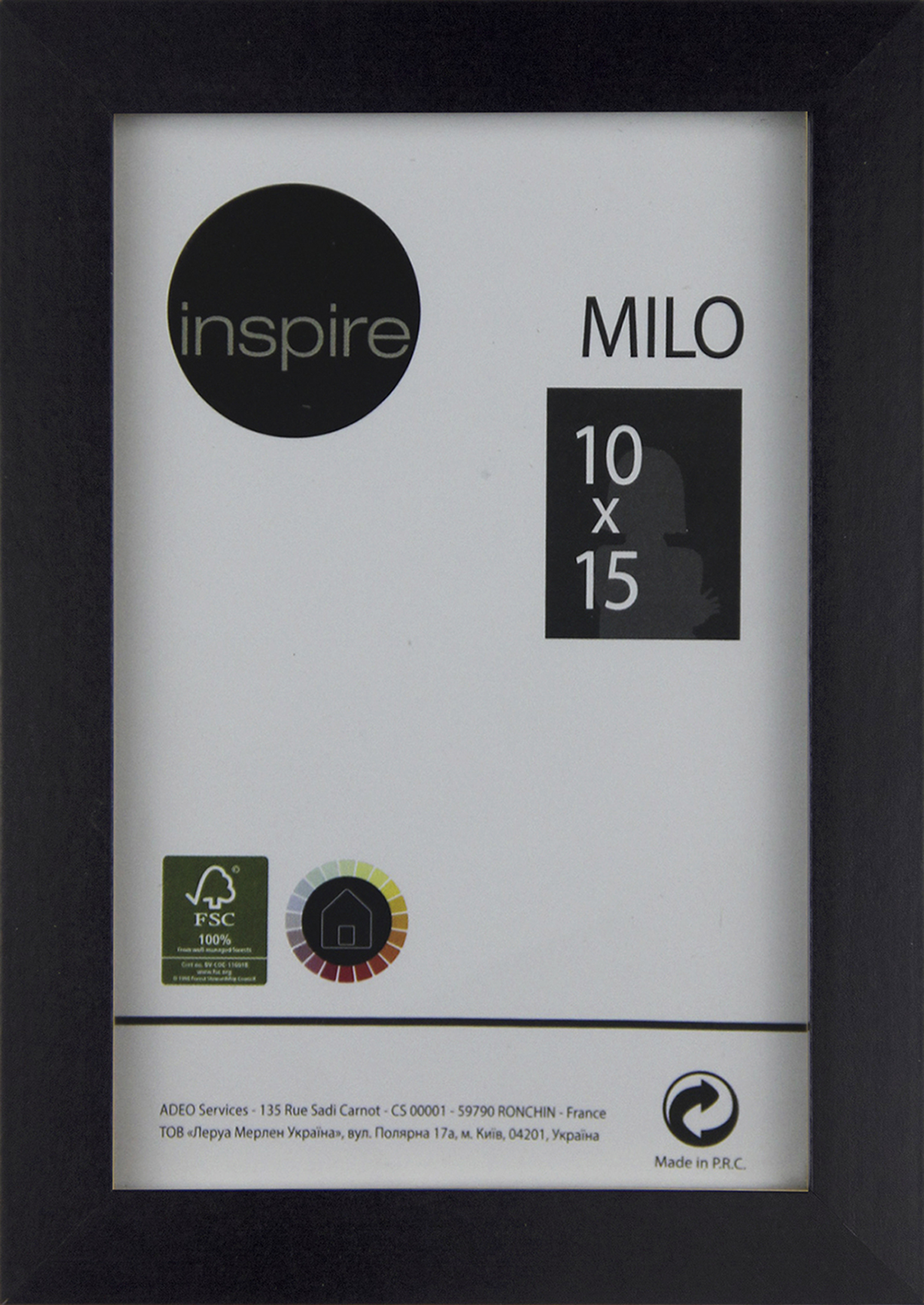 Marco milo negro inspire 10x15cm