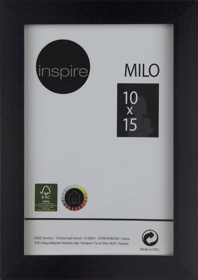 Marco Milo negro INSPIRE 10x15cm