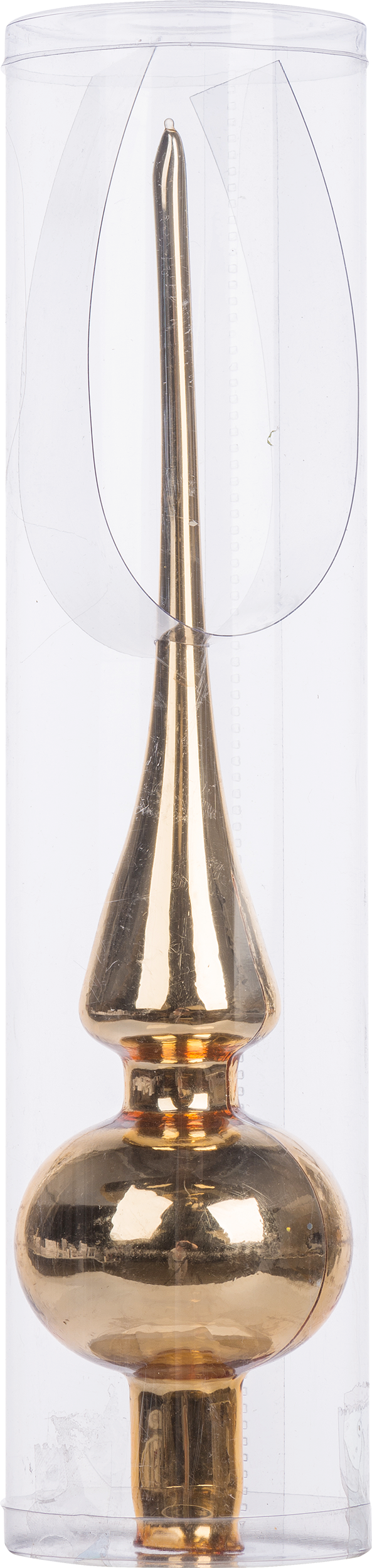 Czubek szpic na choinkę szklany 28cm złoty Vitbis - 2