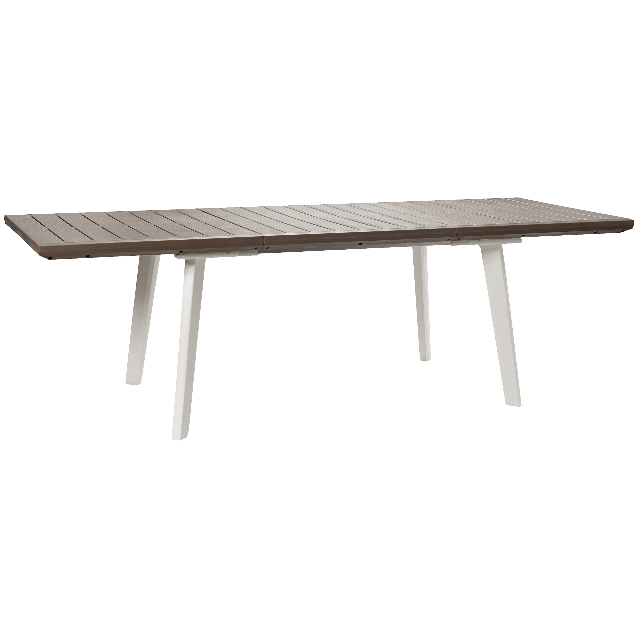 Mesa de jardín extensible harmony de resina blanco 160/240x75x100 cm