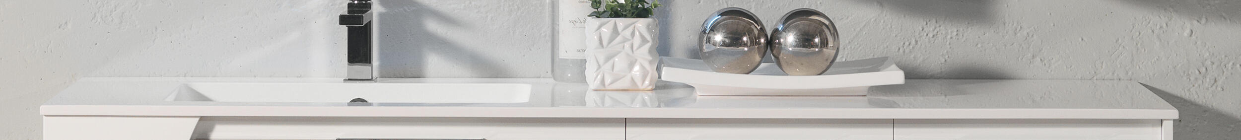 Lavabo da appoggio rettangolare L 152.5 x H 12.5 x P 46 cm bianco - 2