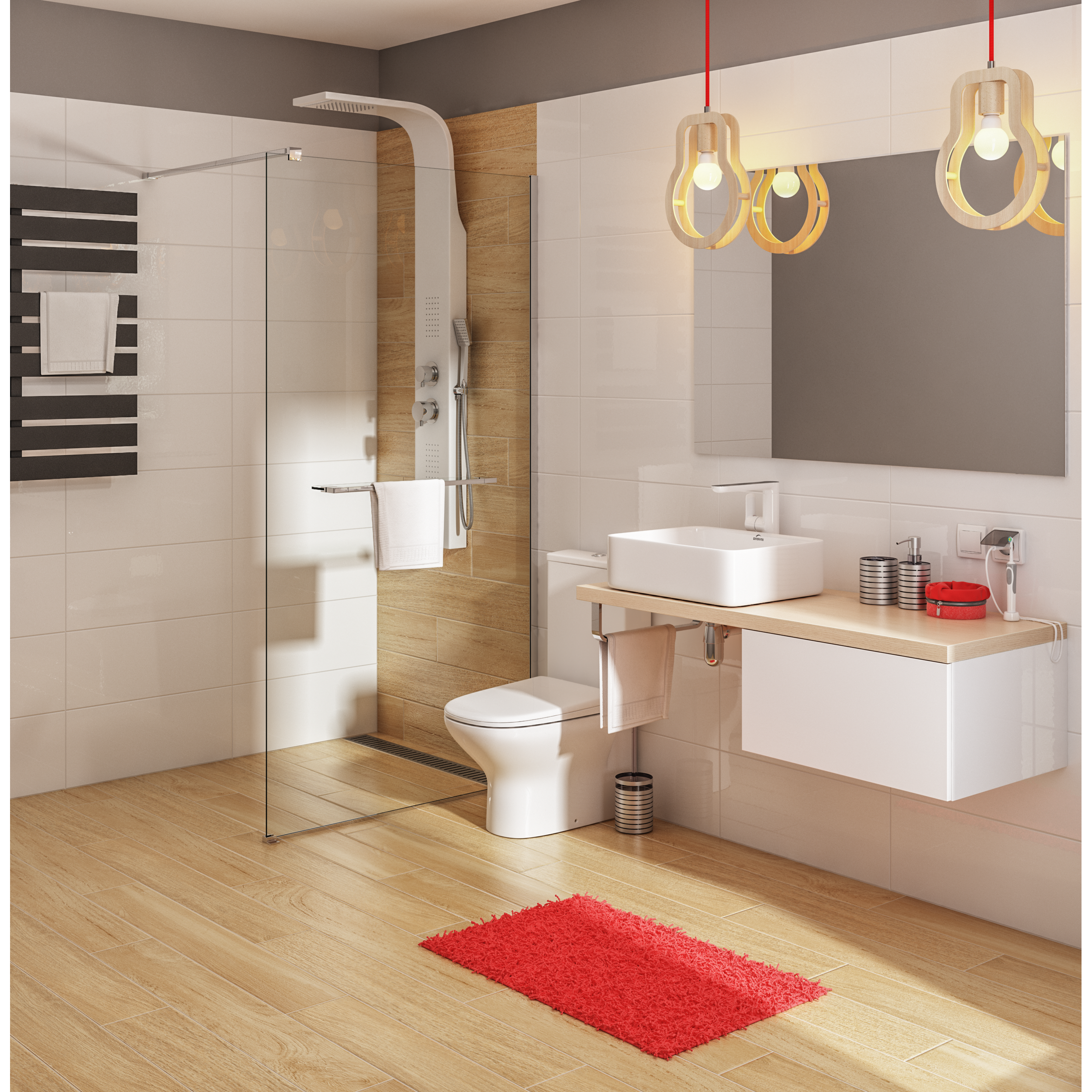 Lustro łazienkowe bez oświetlenia SOTE 80 x 120 cm SENSEA - 19