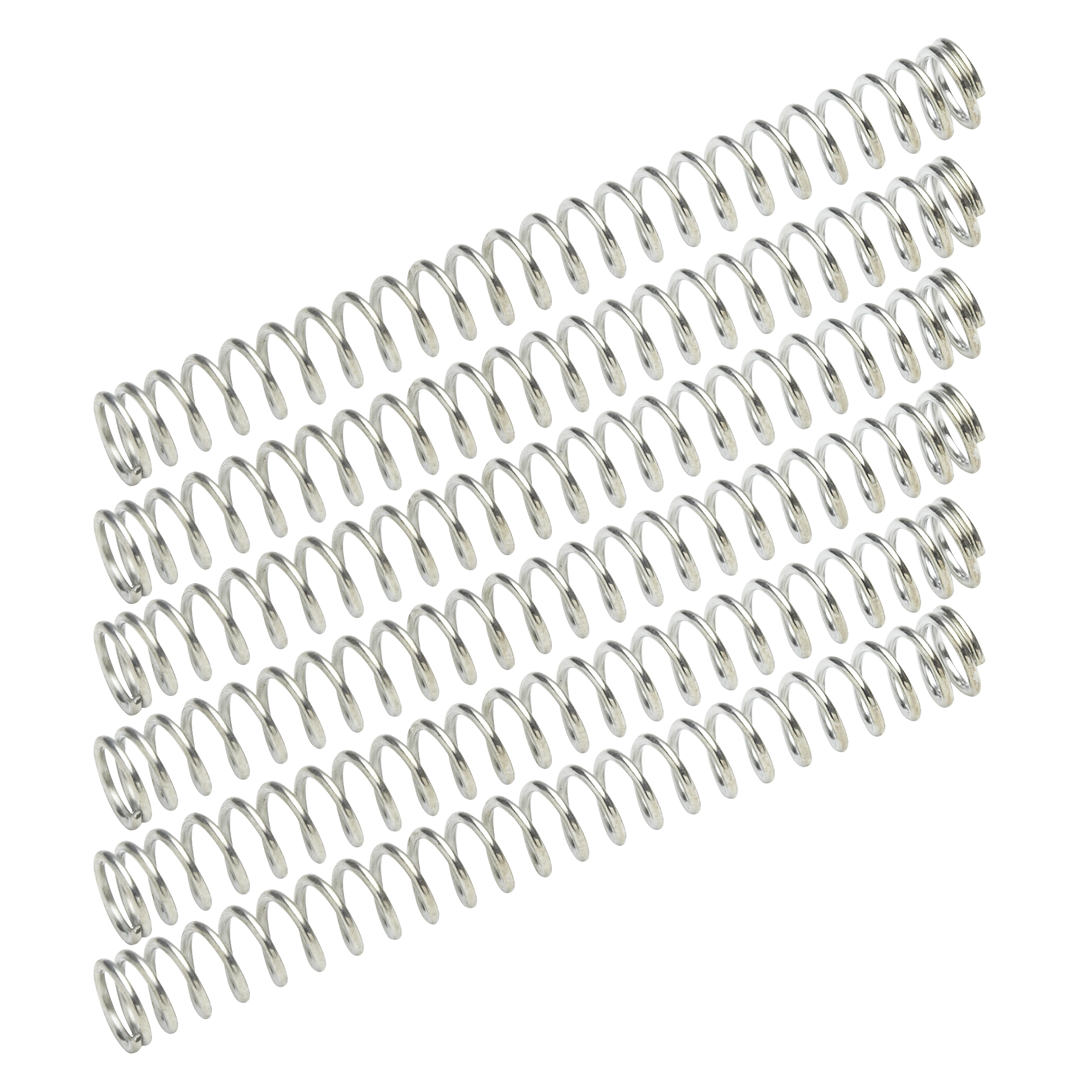 QUARKZMAN 5 Pezzi Compressione Molla, 304 Acciaio Inossidabile Molle a Pressione, 6mm OD, 0,8mm Filo Dimensione, 30mm Libero Lunghezza, Argento Tono