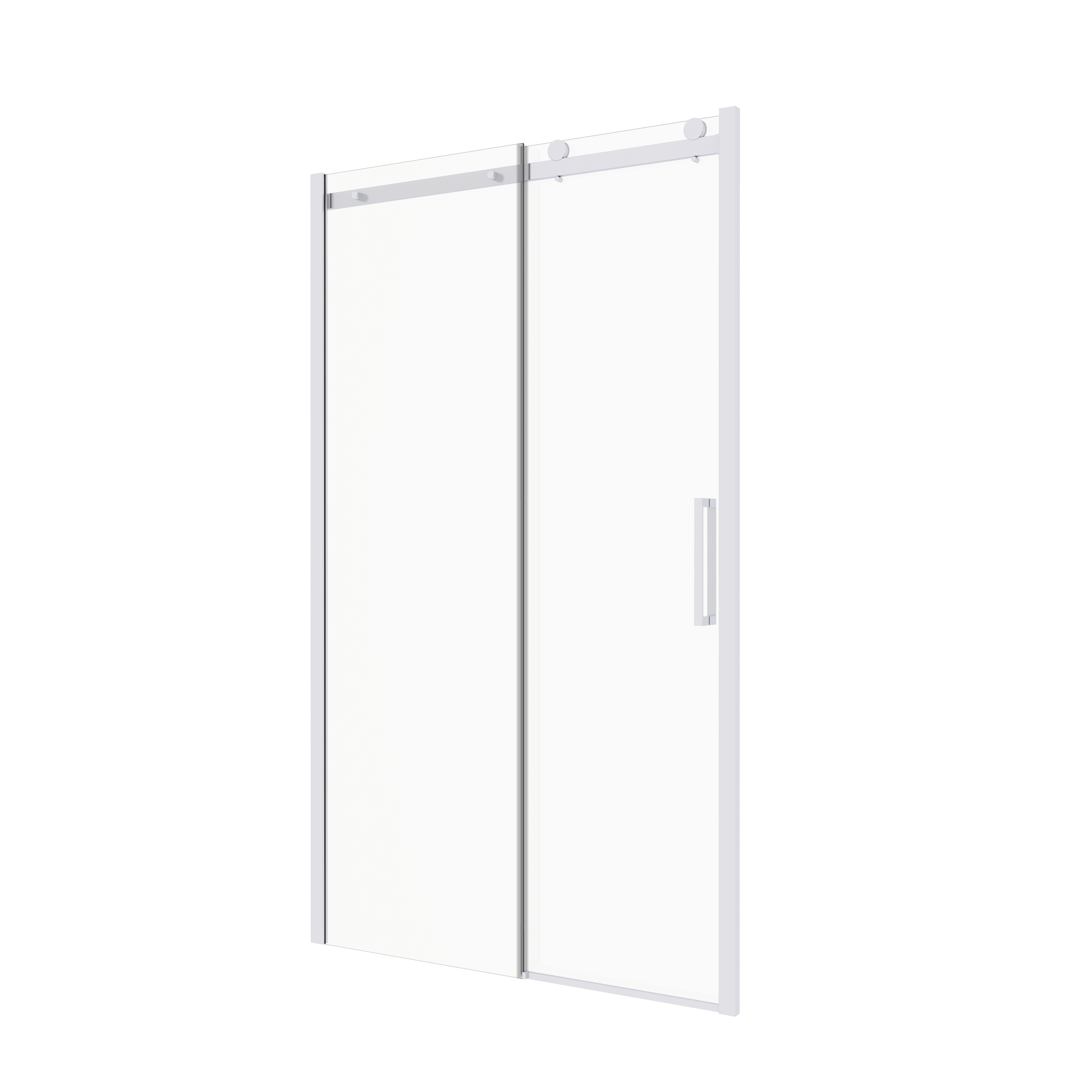 Drzwi prysznicowe przesuwne Laurena 100 x 200 cm chrom szkło transparentne Wellneo