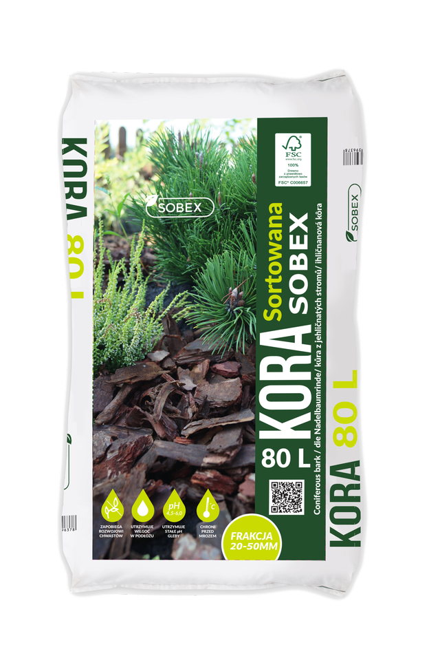 Kora iglasta 80l sortowana Sobex