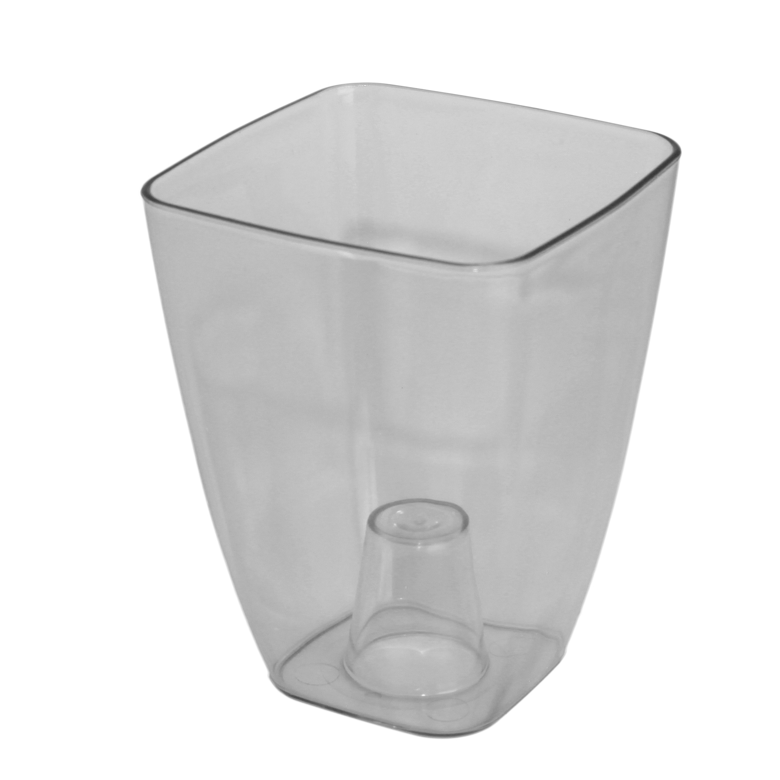 Osłonka doniczki plastikowa 13x13cm bezbarwna Form-plastic