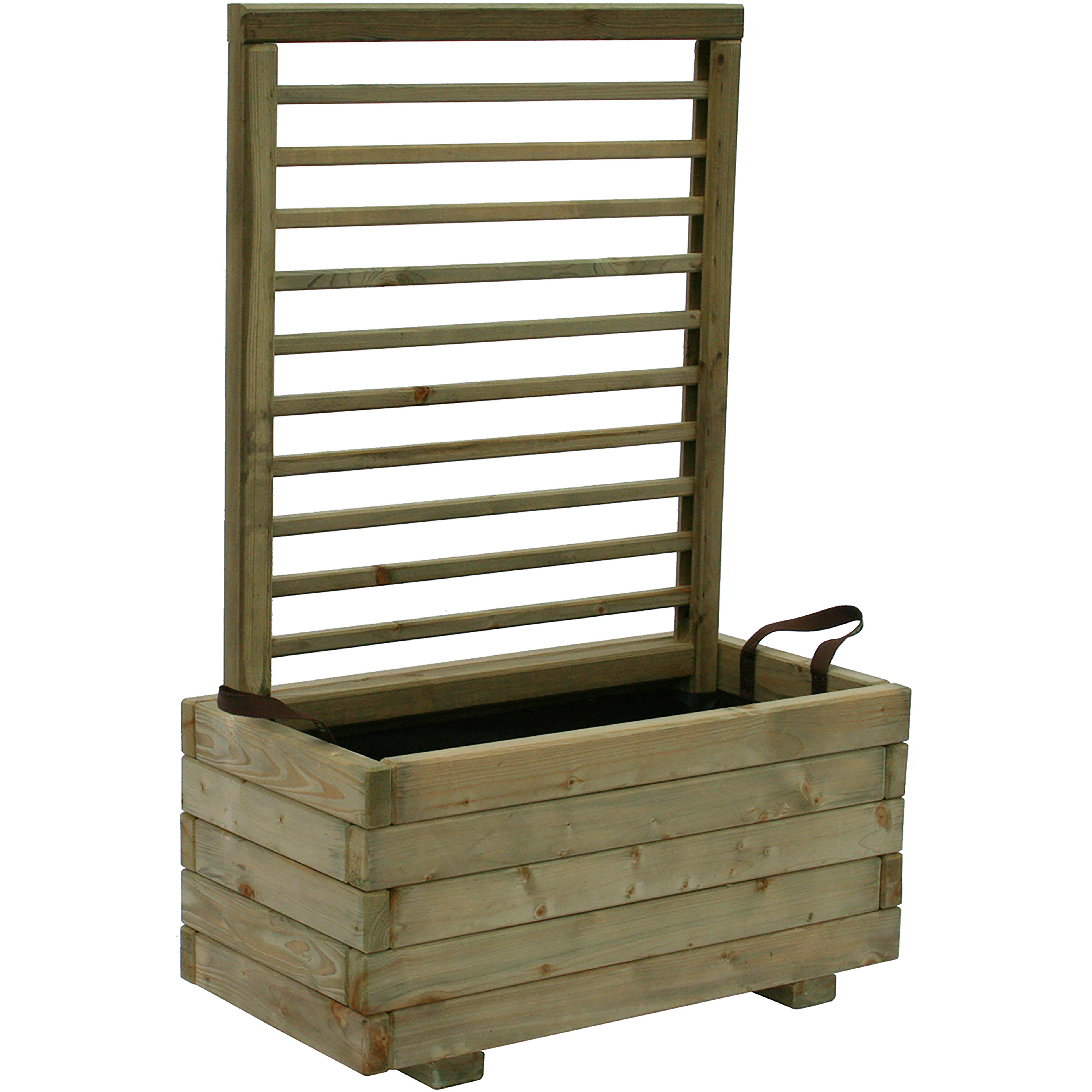 Vaso da fiori per balcone, fioriera per balcone, terrazza, marrone, 40