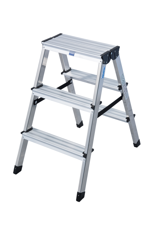 Drabina aluminiowa 2 stopnie z podestem 2-stronna Dopplo Krause