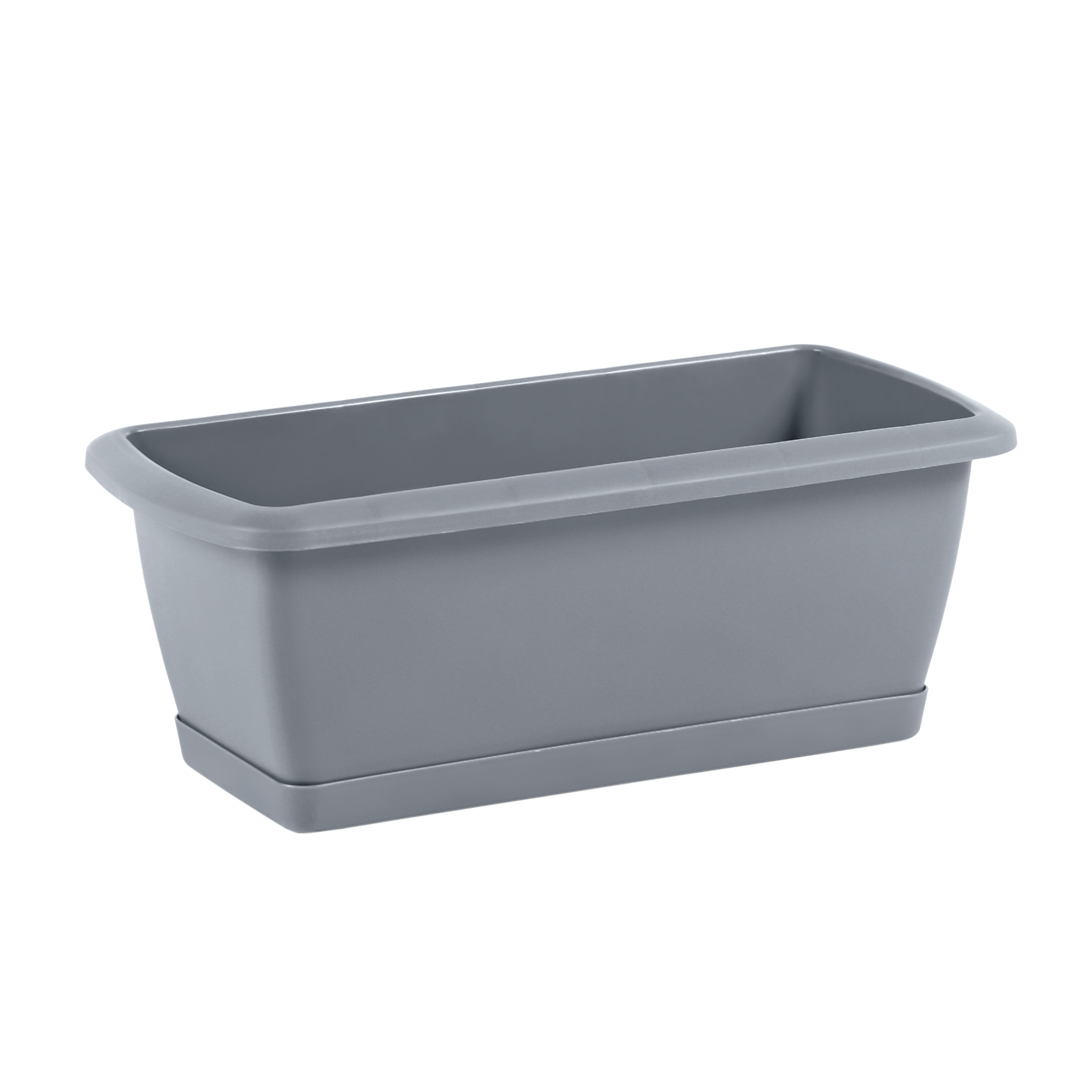 Skrzynka balkonowa 39.2x18.4 cm szara z podstawką Prosperplast