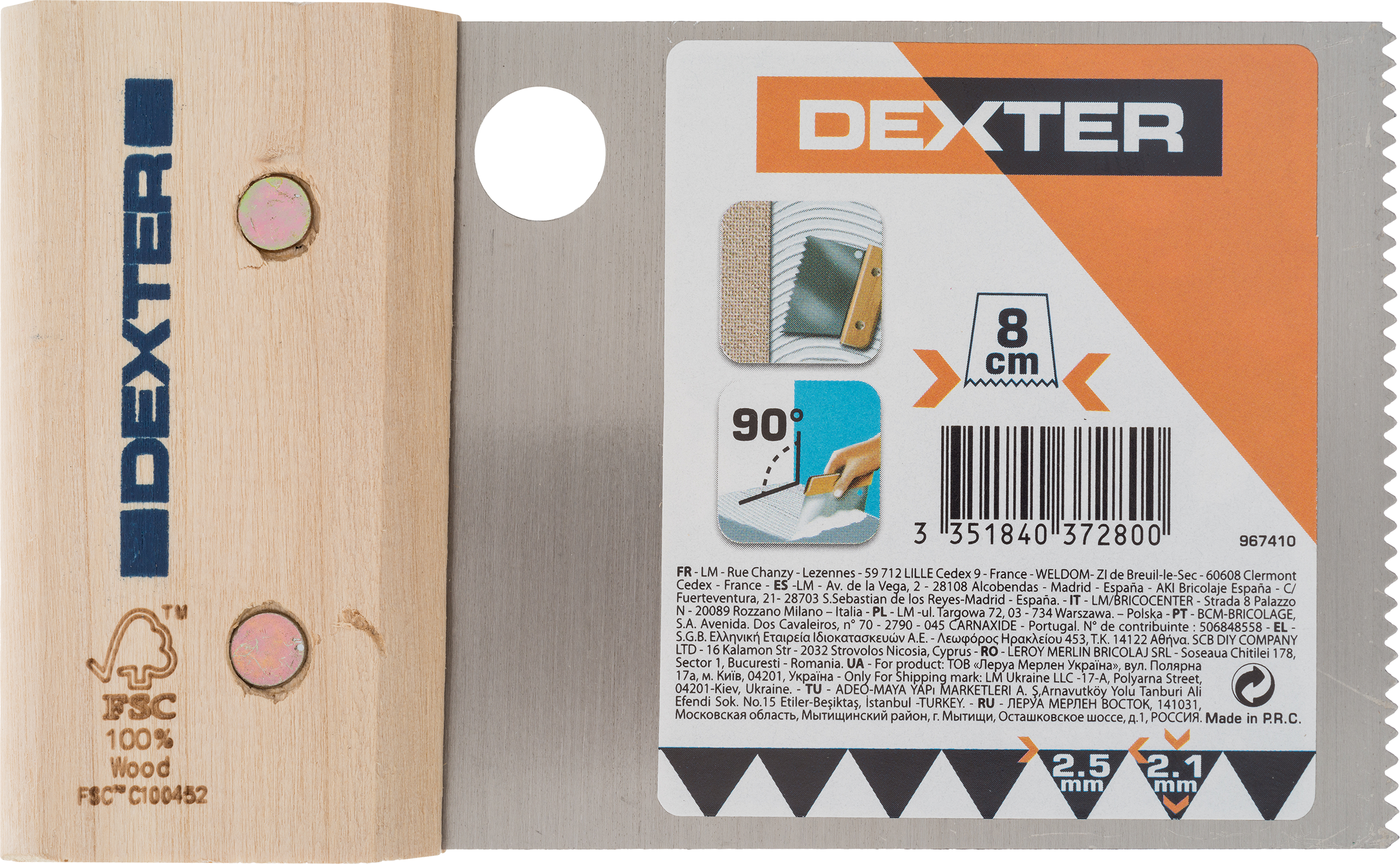 Espátula para colar DEXTER 8CM FINO - 3