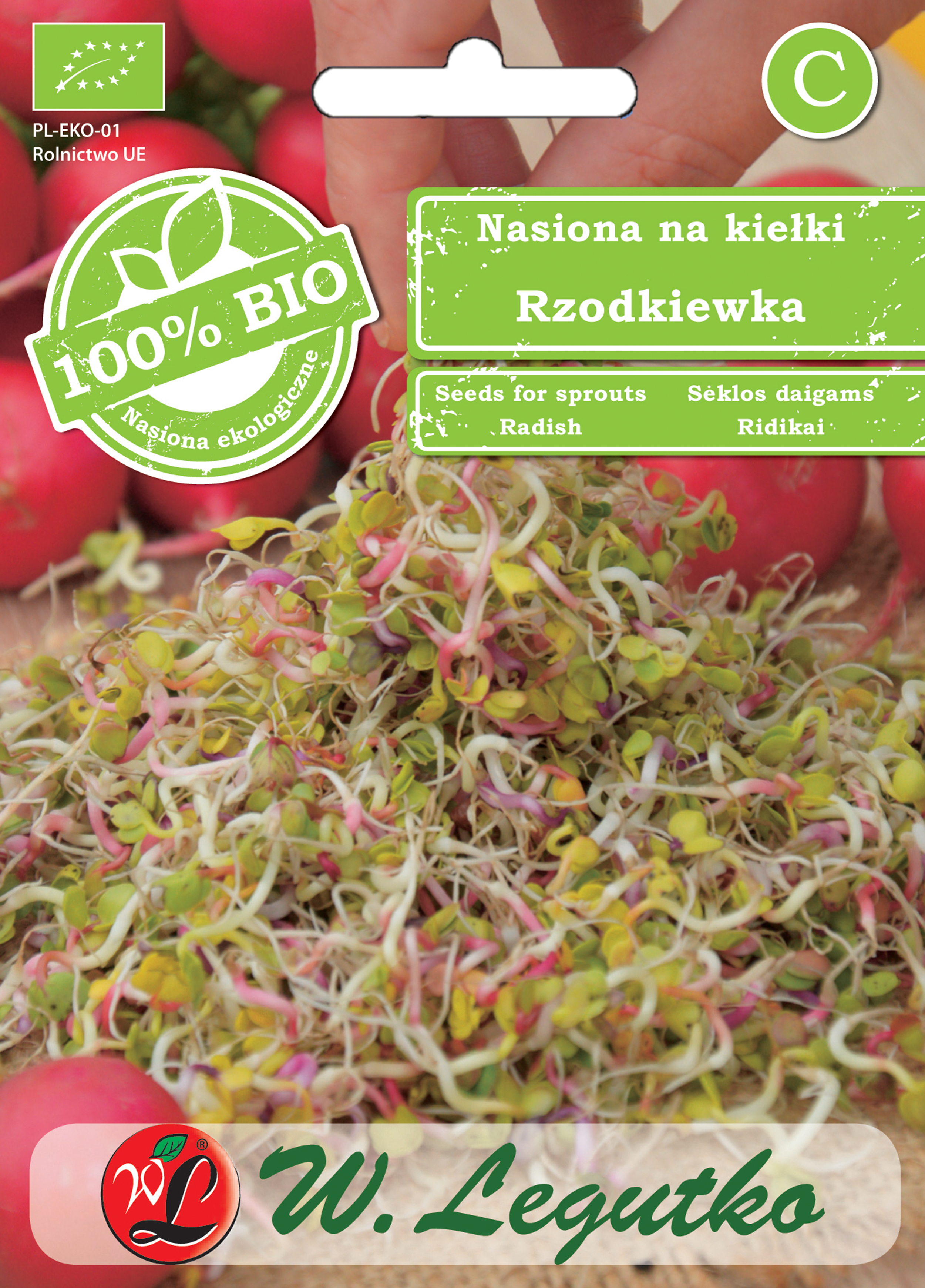 Rzodkiewka Bio nasiona ekologiczne 20 g W. Legutko