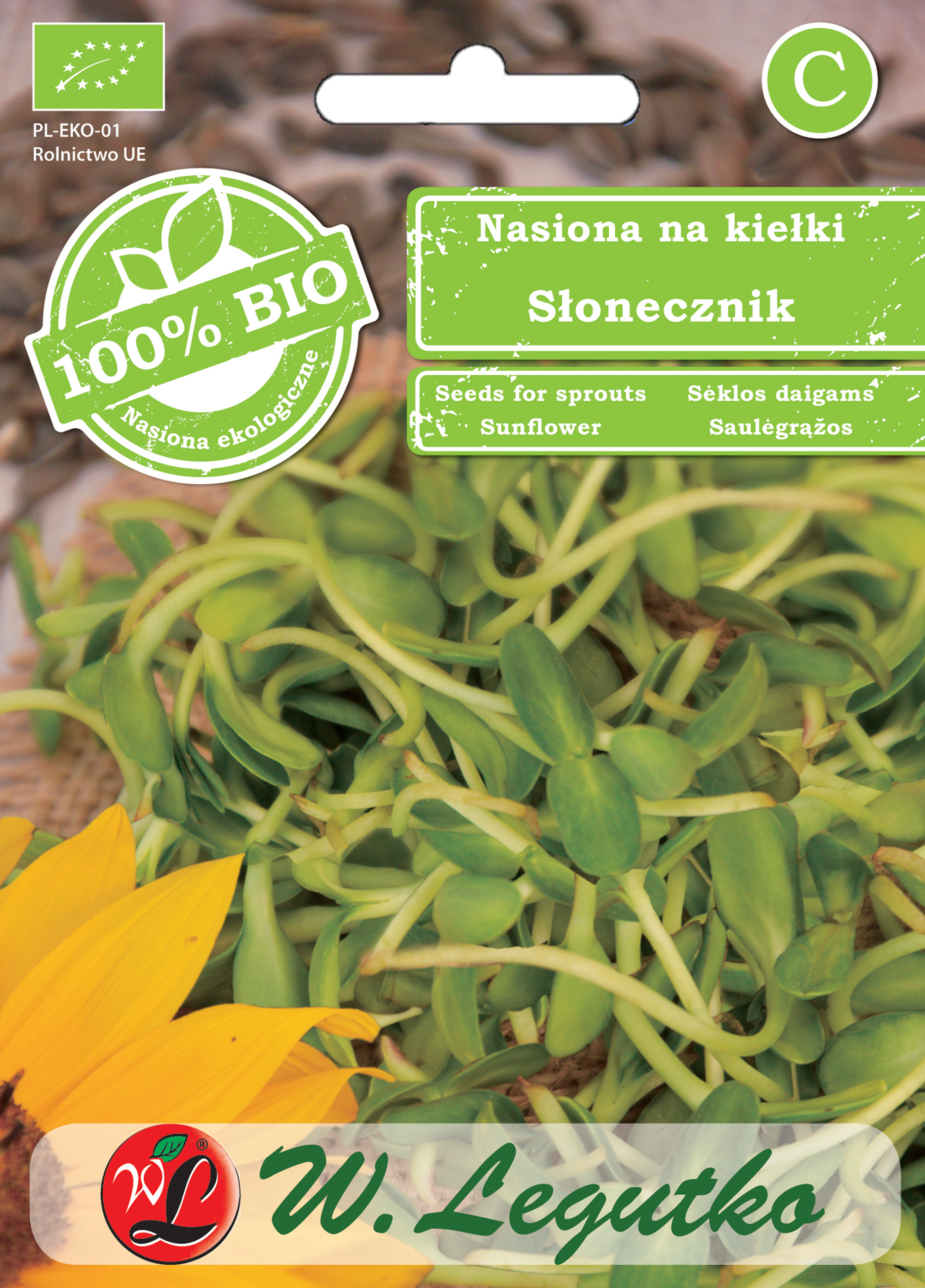 Słonecznik Bio nasiona ekologiczne 40g W. Legutko