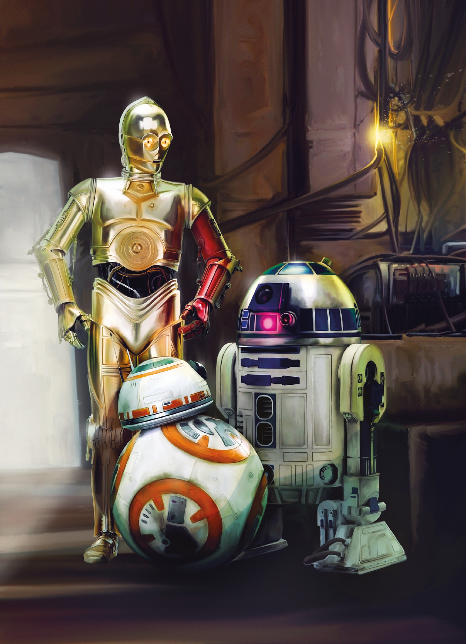 Fototapeta Star Wars Three Droids 184 x 254 cm
