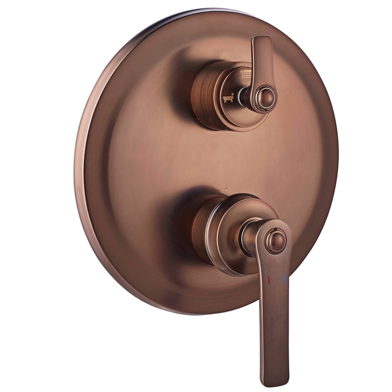 Bateria podtynkowa prysznicowo-wannowa 3-funkcyjna miedziana Armance Omnires