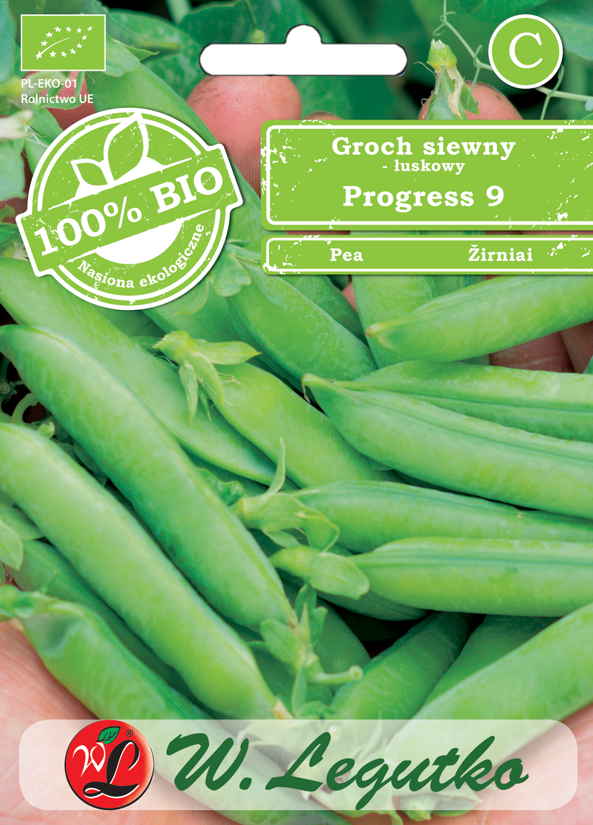 Groch siewny łuskowy Bio Progress 9 nasiona ekologiczne 30g W. Legutko