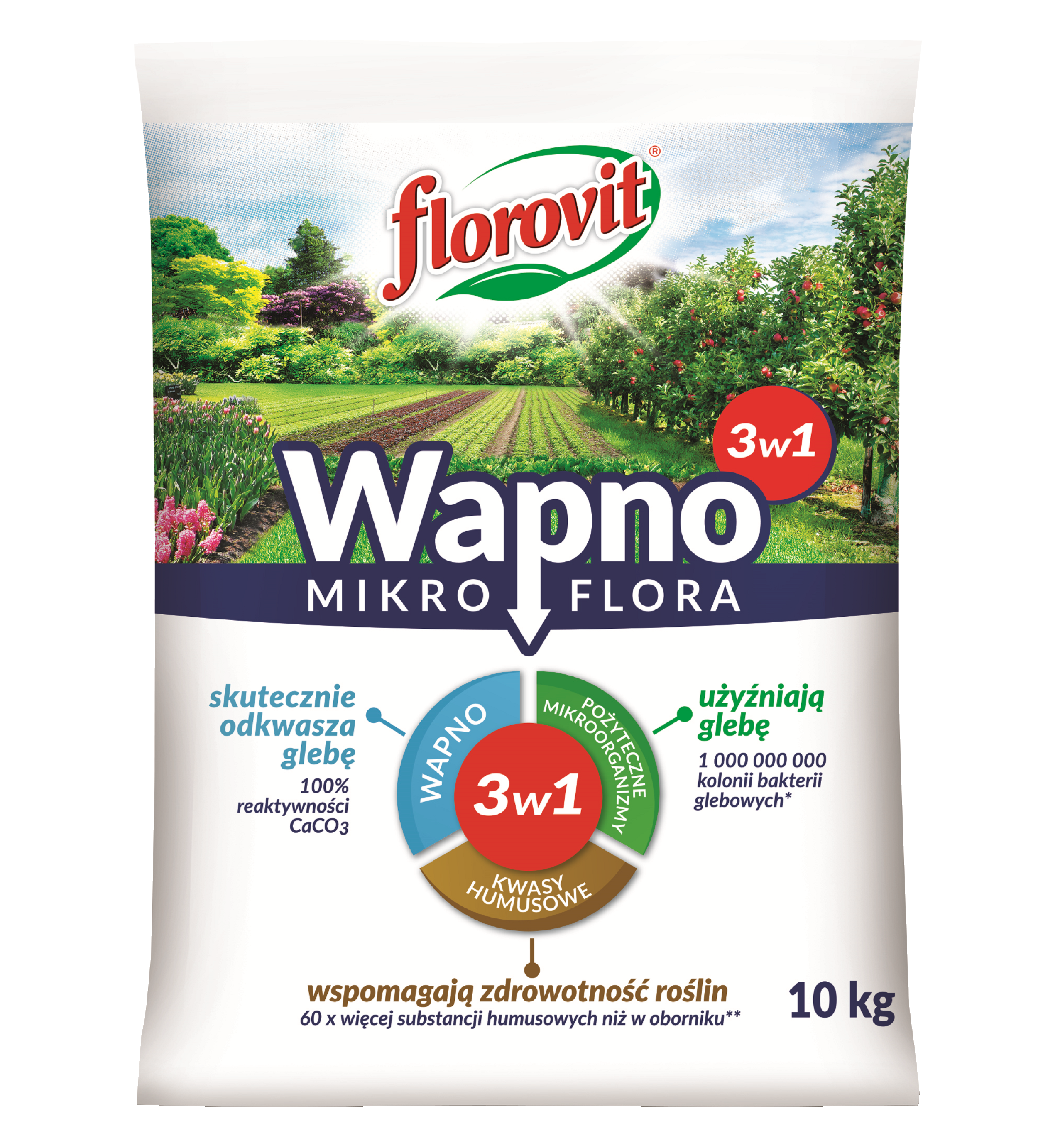 Wapno ogrodnicze Mikroflora 10kg Florovit