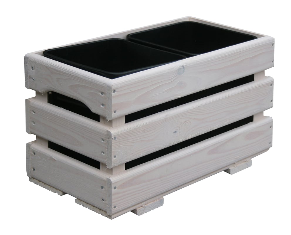 Skrzynka ogrodowa 43x23 cm drewniana biała Werth-Holz