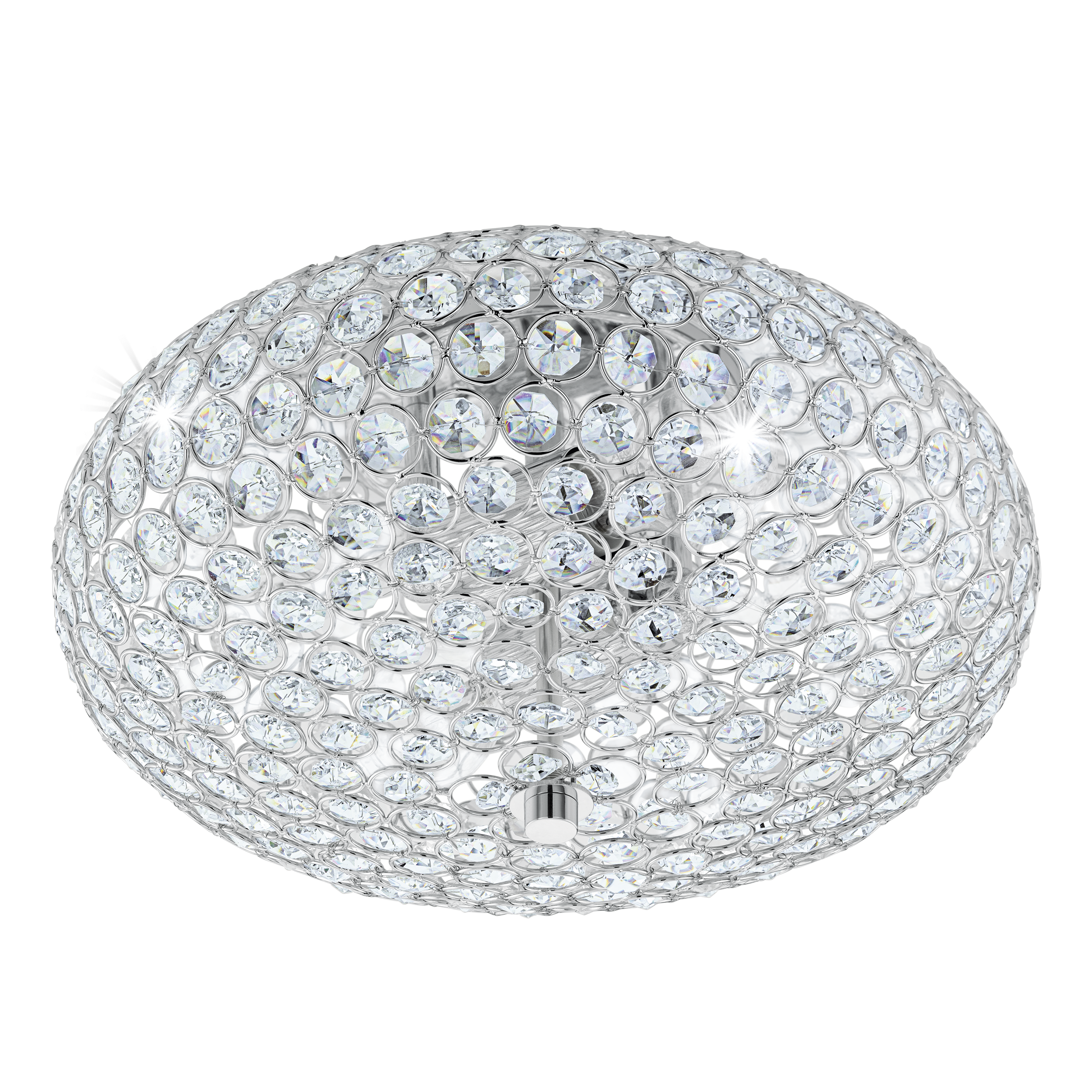 Plafón clemente 2 luces e27 cromo 35 cm