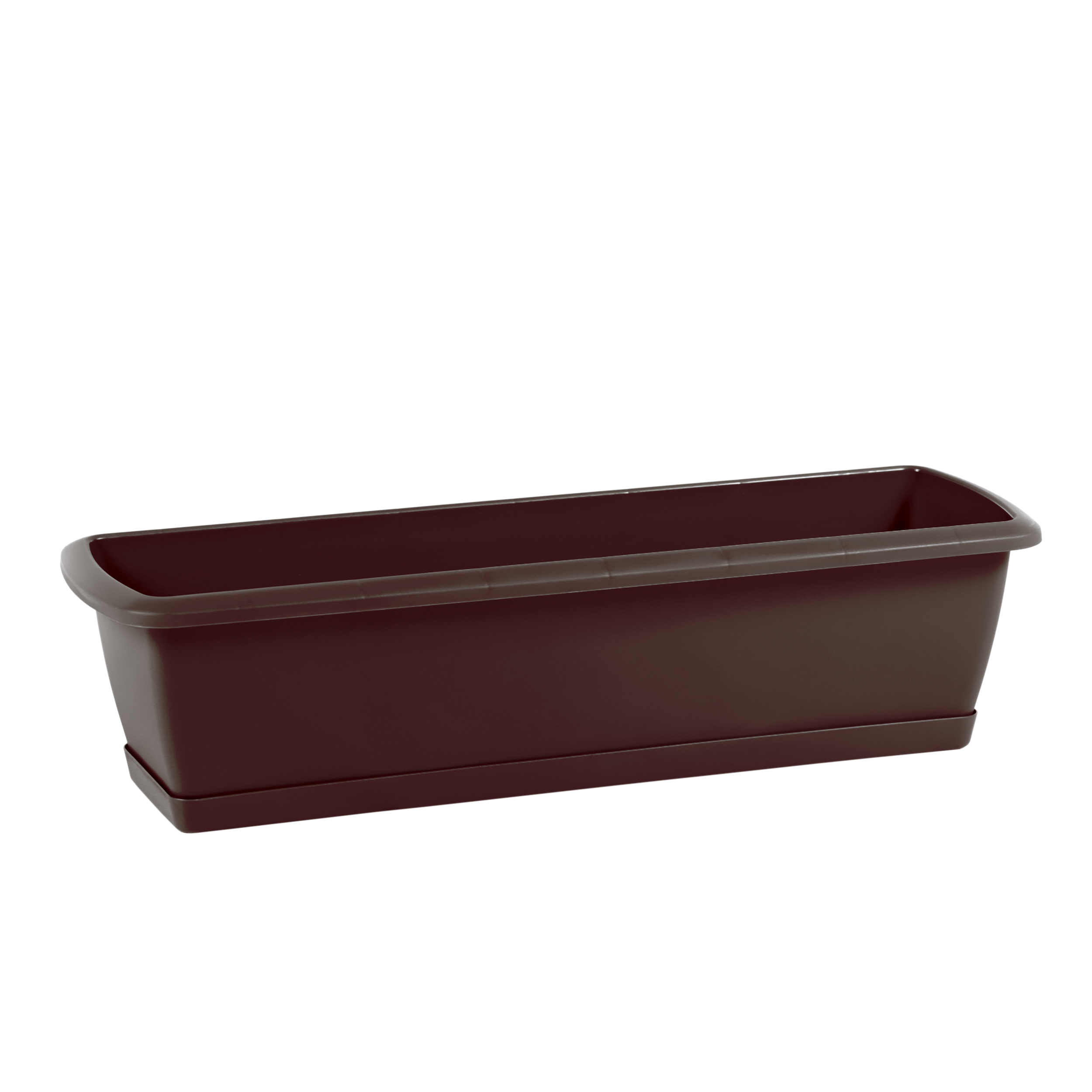 Skrzynka balkonowa 59x18.4 cm brązowa z podstawką Prosperplast