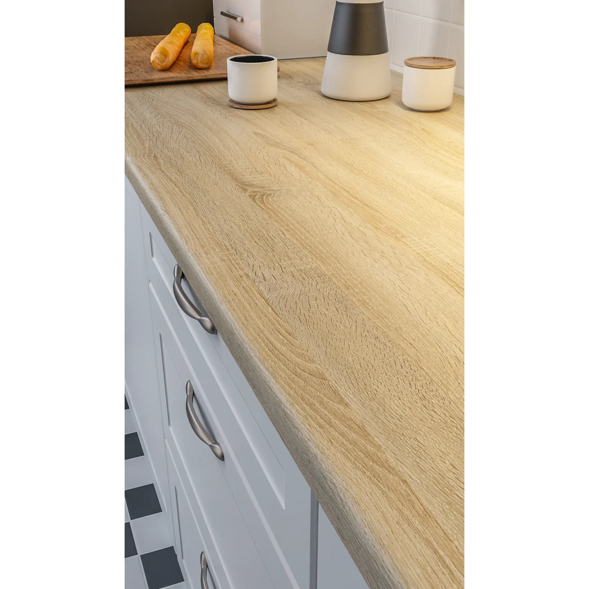 Blat kuchenny laminowany dąb sonoma 613L R13 2.8x60x305 cm - 7