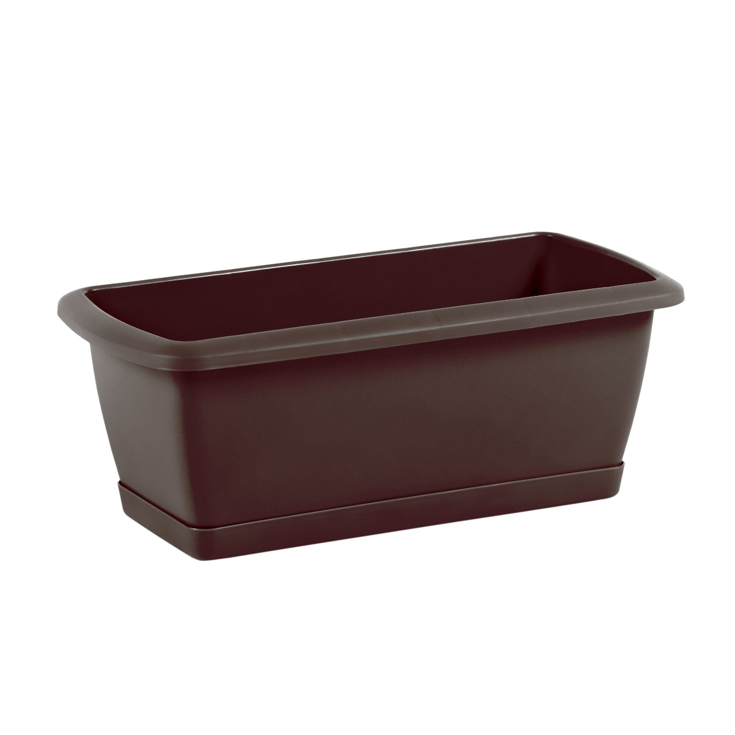 Skrzynka balkonowa 39.2x18.4 cm brązowa z podstawką Prosperplast