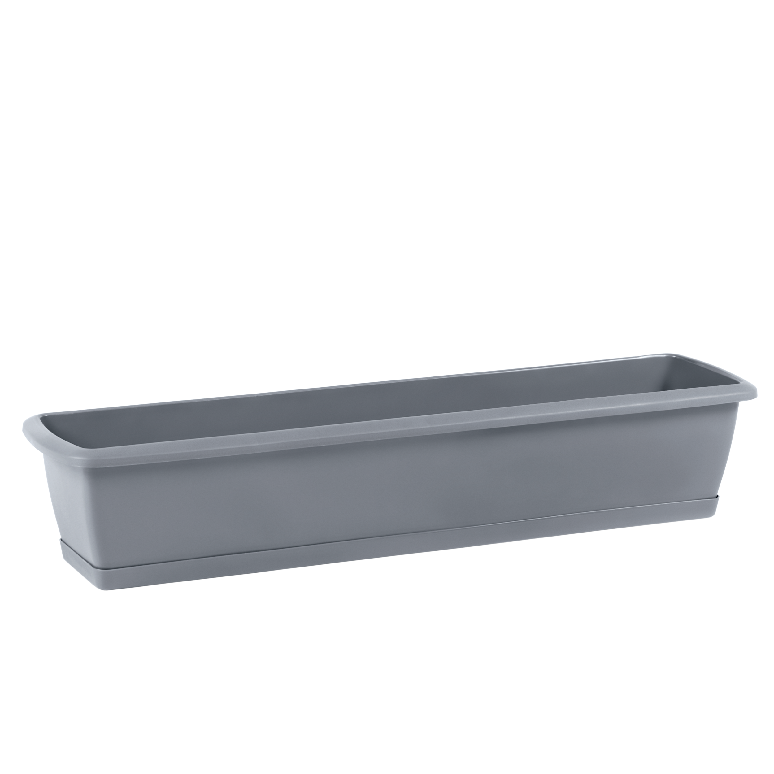 Skrzynka balkonowa 80x18.4 cm szara z podstawką Prosperplast