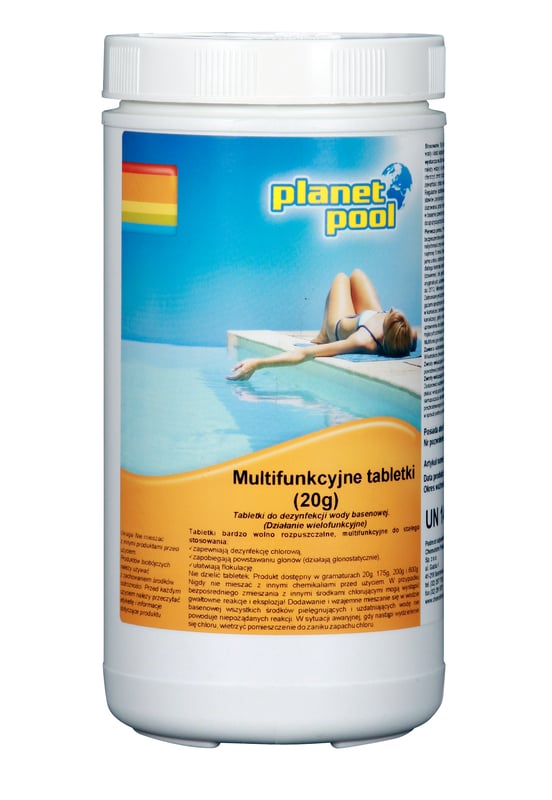Tabletki multifunkcyjne do basenu 50szt. 20g 1kg Planet Pool