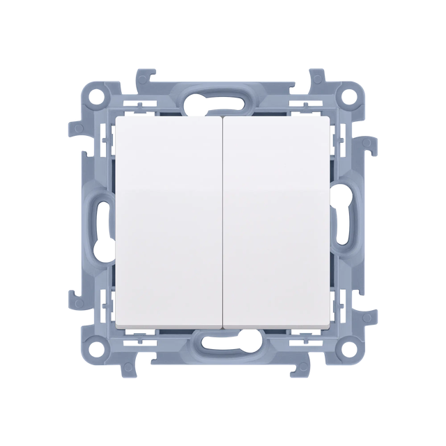 Włącznik podwójny SIMON 10 Biały SIMON