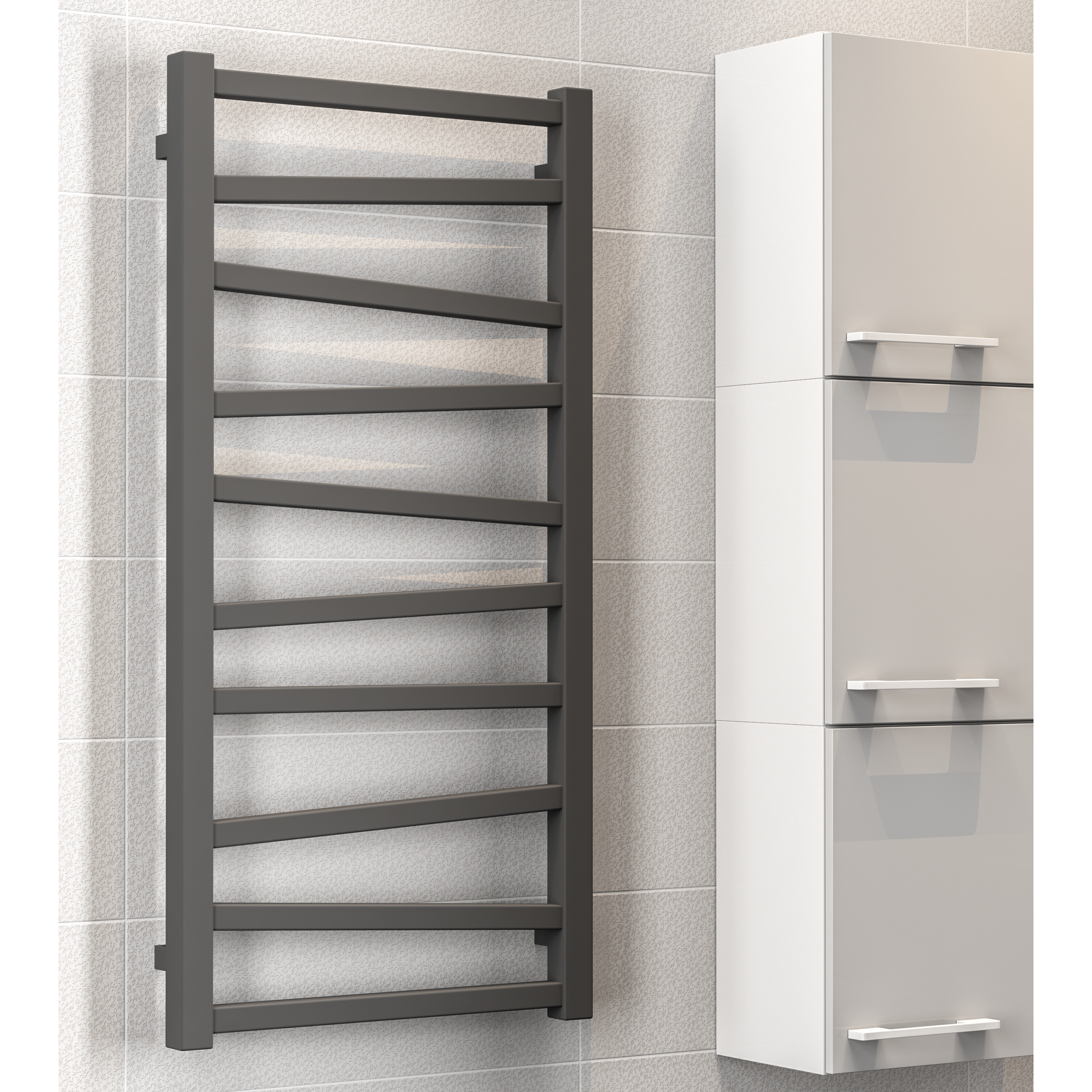 Grzejnik ZIG 50x62 Metallic Grey D 240W Roz 47cm 8 Bar TERMA