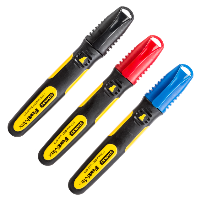 Zestaw markerów Fatmax 3 szt. czarny/czerwony/niebieski Stanley