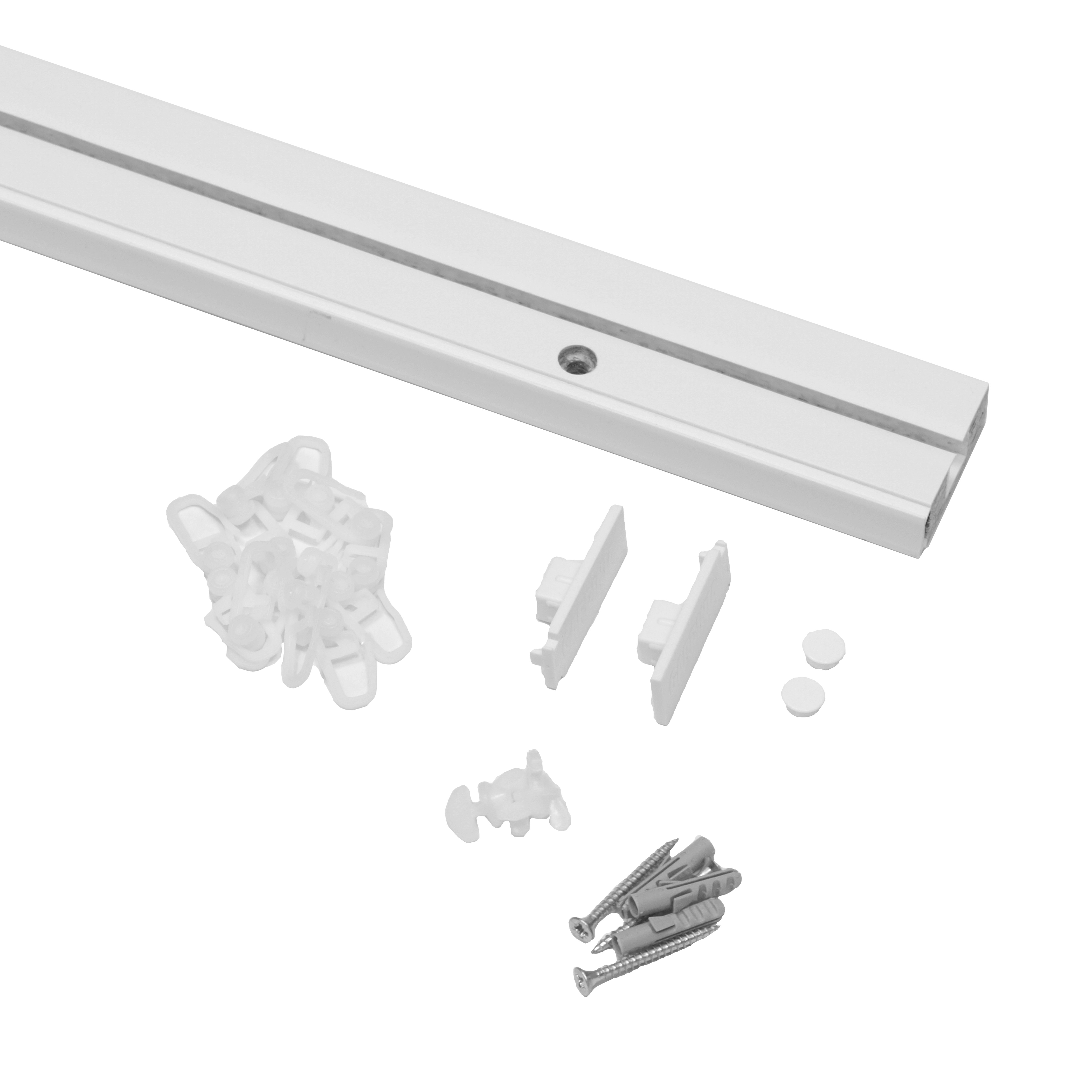 Szyna sufitowa 1-torowa 250 cm z akcesoriami PVC Gardinia - 2