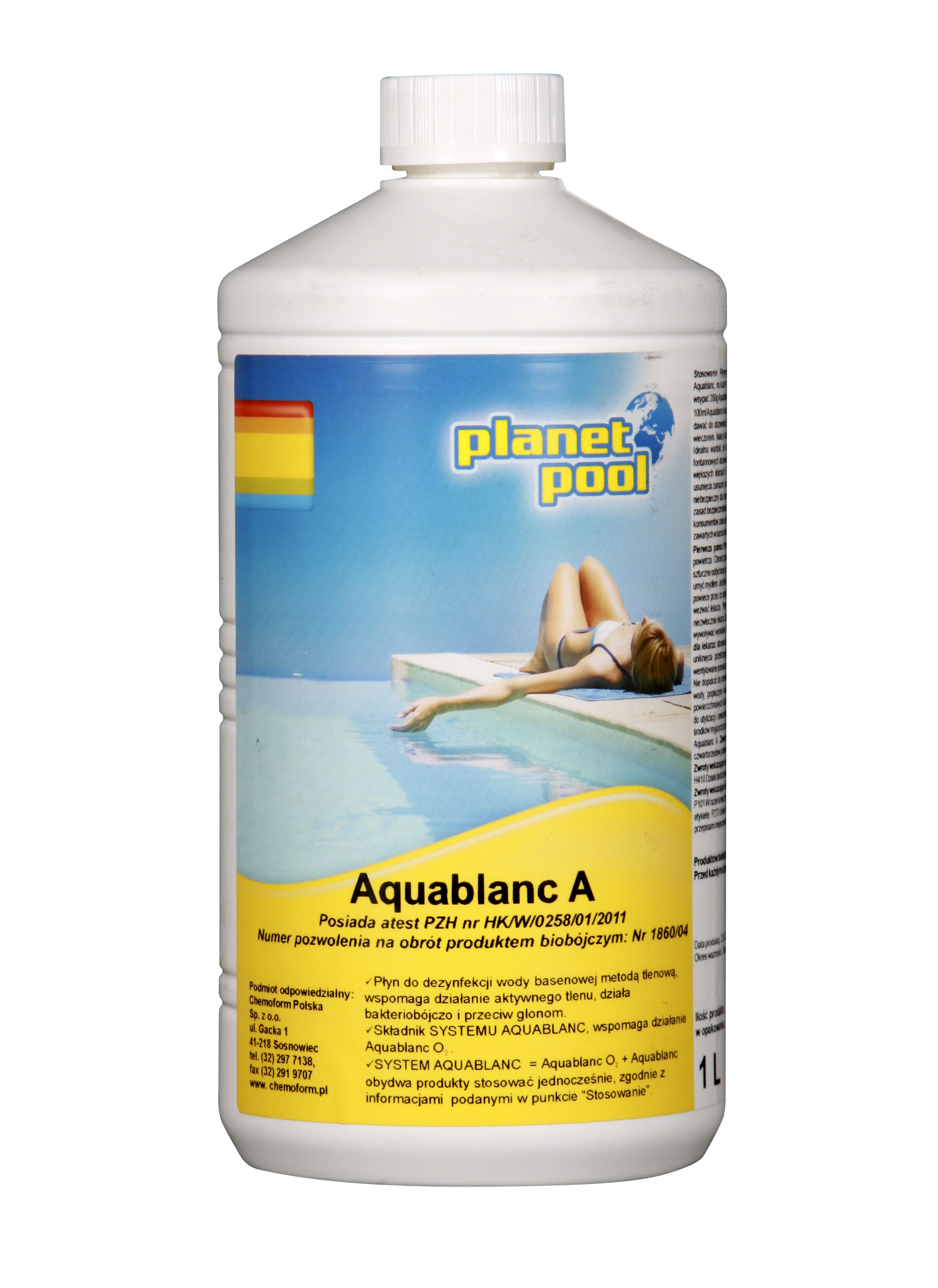 Aktywny tlen na glony Aquablanc 1l Planet pool