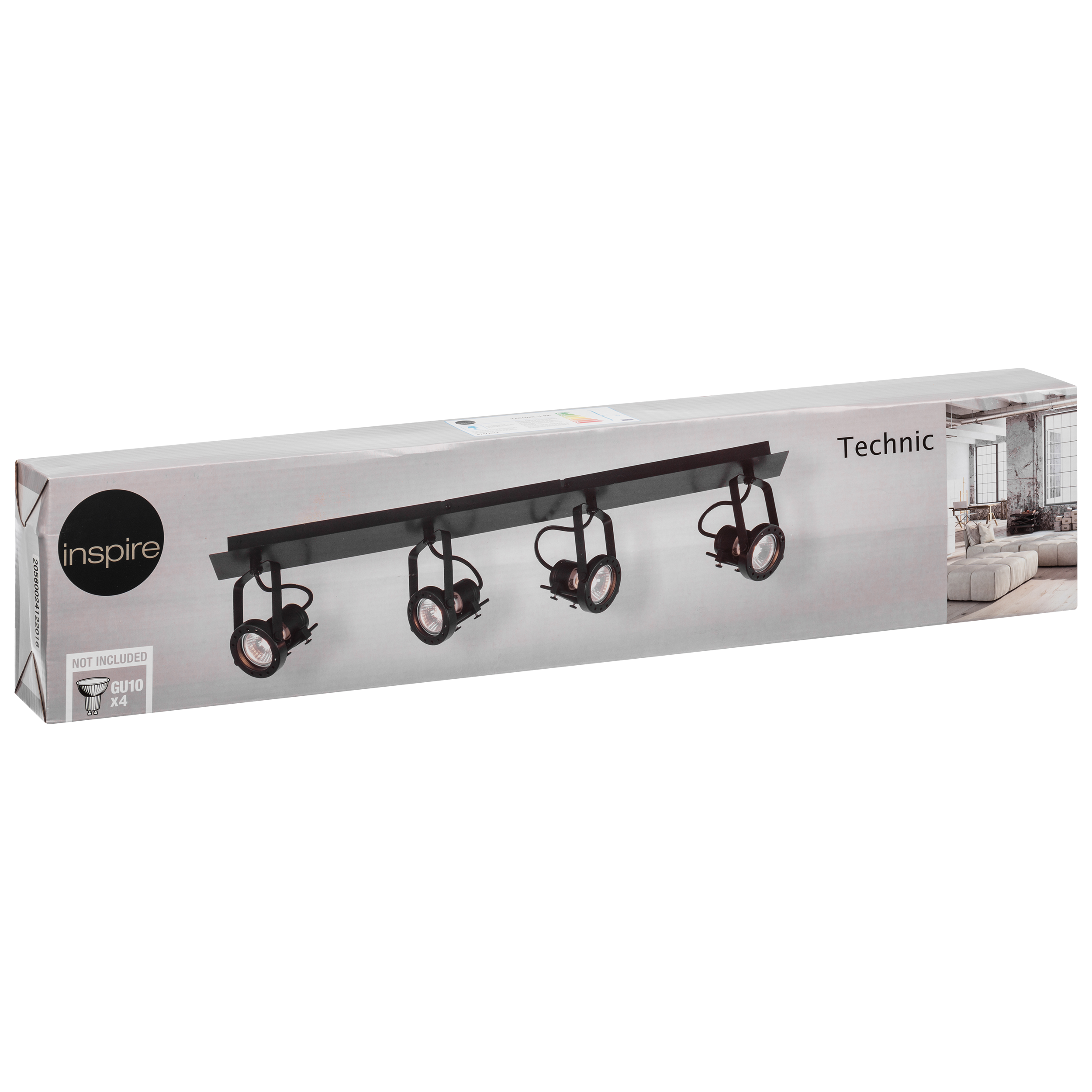 Listwa reflektorowa TECHNIC czarna GU10 INSPIRE - 13
