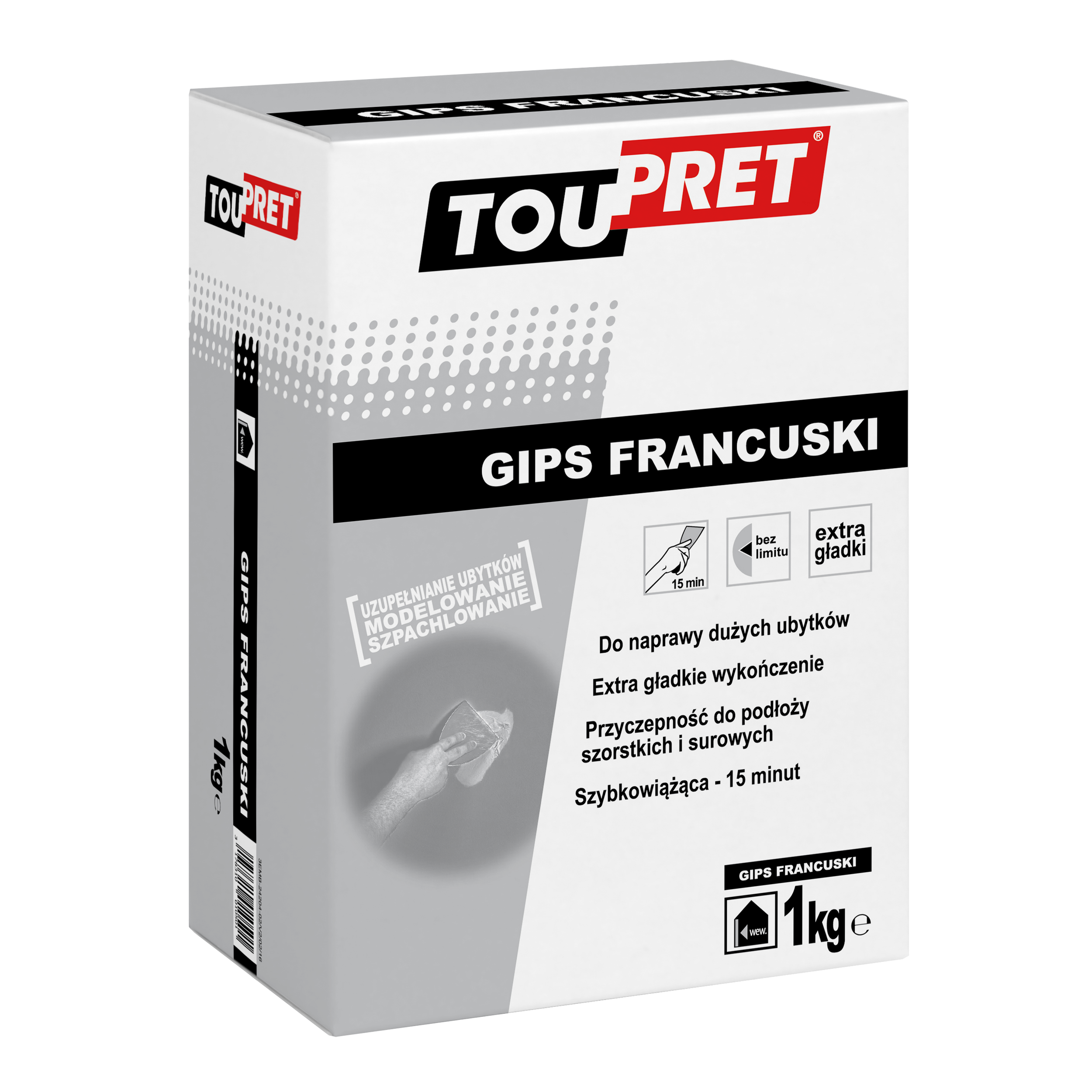 Gips szpachlowy francuski 1 kg Toupret