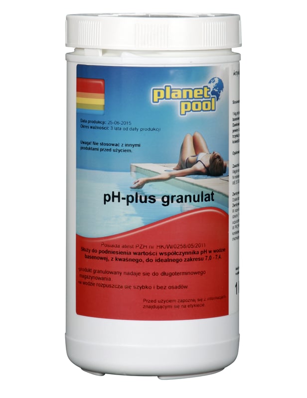 Granulat do podwyższania pH w wodzie basenowej 1kg Planet Pool pH+