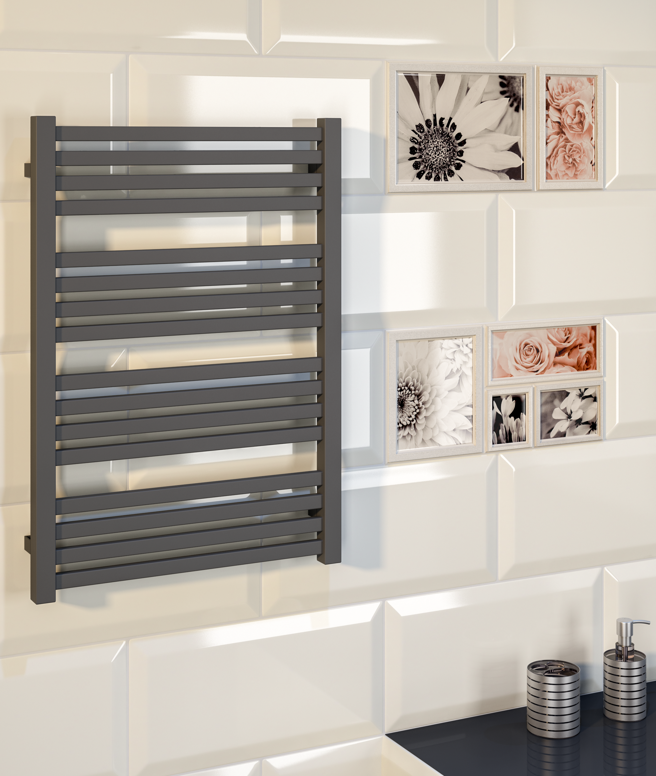 Grzejnik RYTM 96x50 cm Biały D 418W Roz 47cm 10 Bar TERMA - 2
