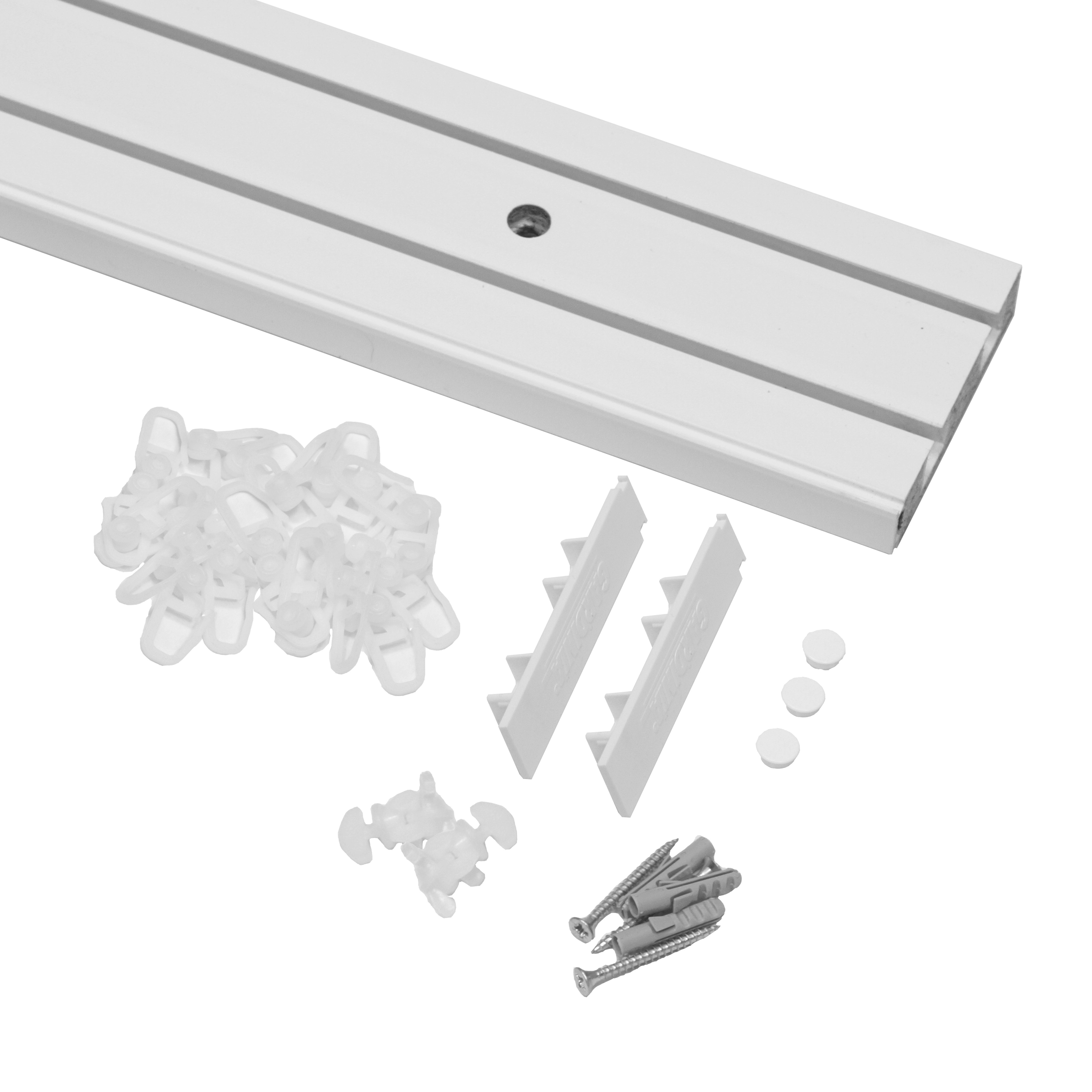 Szyna sufitowa 2-torowa 210 cm z akcesoriami PVC Gardinia - 2